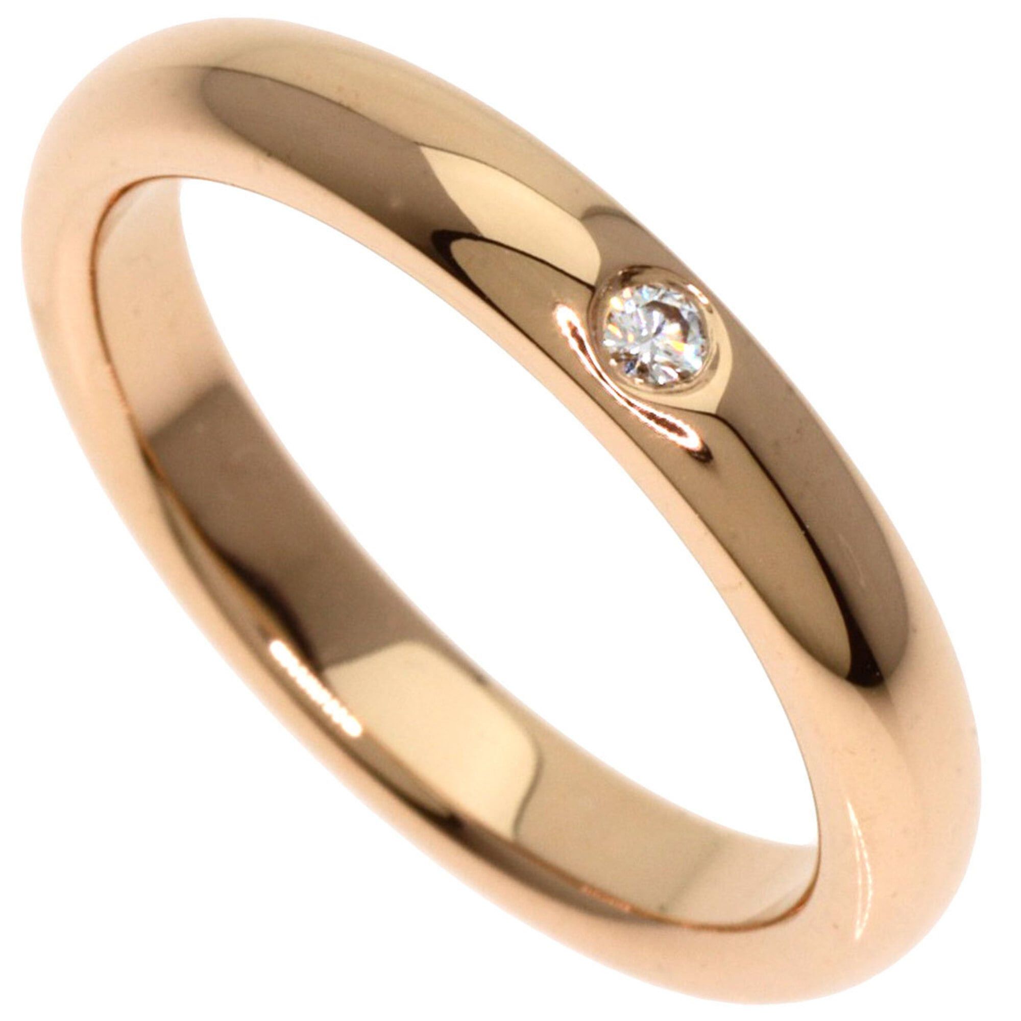 Tiffany & Co. Tiffany & Co. Stacking Band Ring, 1P Diamond, 18K Pink Gold, Women's Ring. Size ONE SIZE - 1 Thumbnail