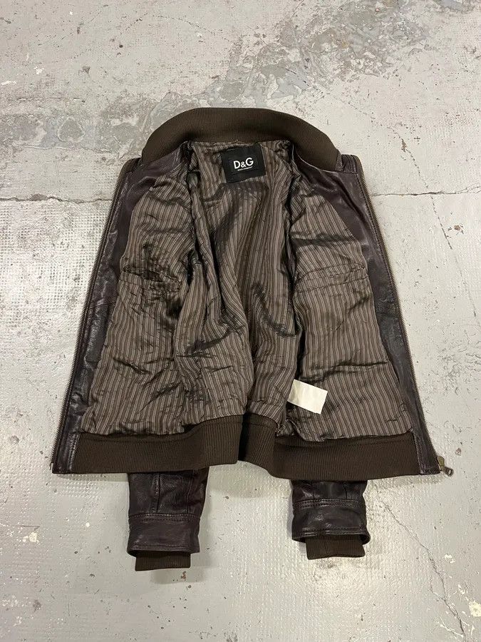 Dolce & Gabbana AW2008 Dolce & Gabbana Brown Leather Biker Jacket Size US M / EU 48-50 / 2 - 9 Thumbnail