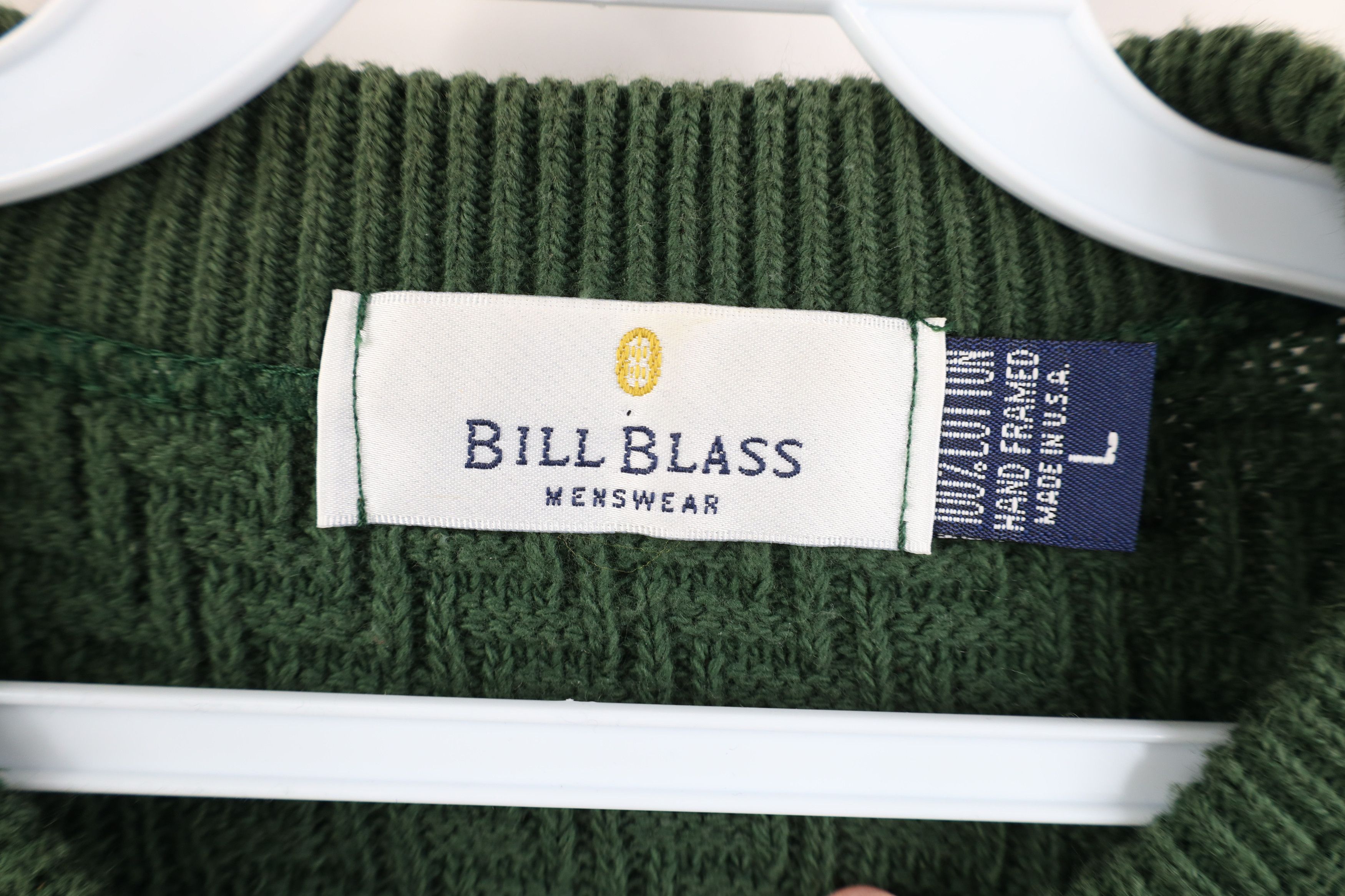 Vintage Vintage 90s Streetwear Cotton Zig Zag Knit Sweater Green USA Size US L / EU 52-54 / 3 - 6 Thumbnail