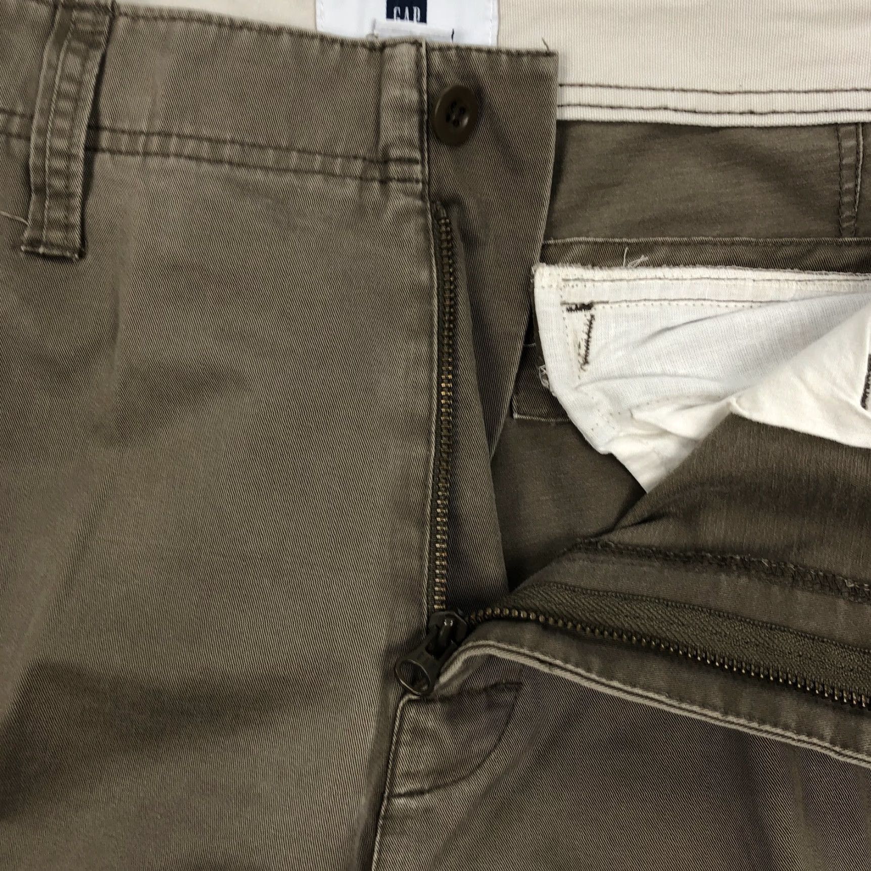 Gap GAP Cargo Pants Men Brown Khaki 38x34 Regular Fit Flat Front Cotton Pants Size US 38 / EU 54 - 4 Thumbnail