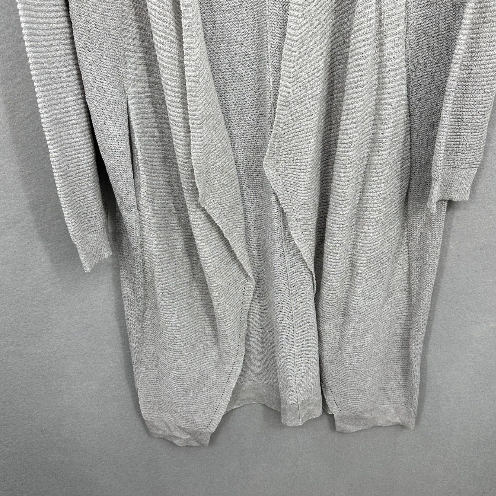 Vintage Kerisma Cardigan Sweater Women Small Knit Gray Open Quiet Luxury Minimalist Size S / US 4 / IT 40 - 3 Thumbnail