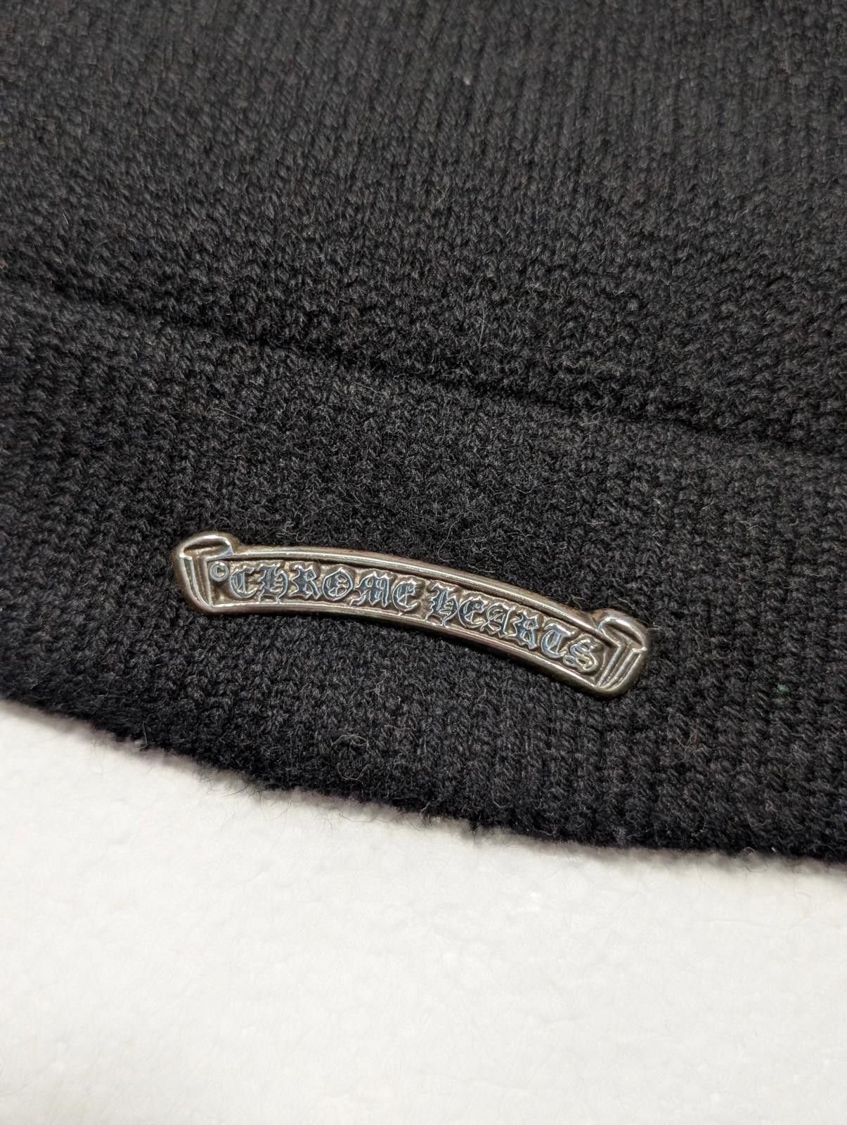 Chrome Hearts Chrome Triple Cross Leather Patch Black Cashmere Sweater Size US L / EU 52-54 / 3 - 3 Thumbnail