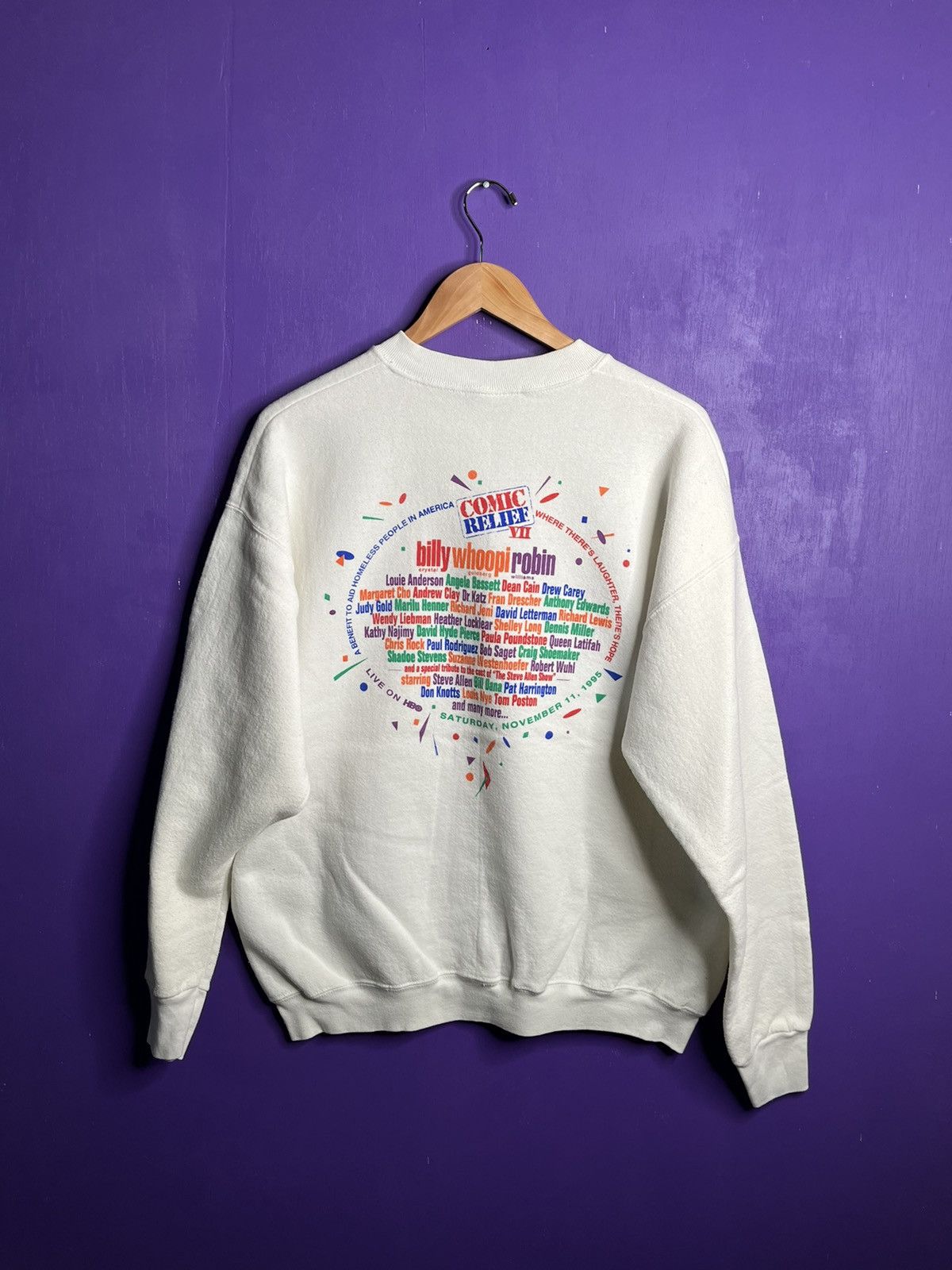 Vintage Vintage 1995 Comic Relief VII lineup crewneck Size US XL / EU 56 / 4 - 2 Thumbnail