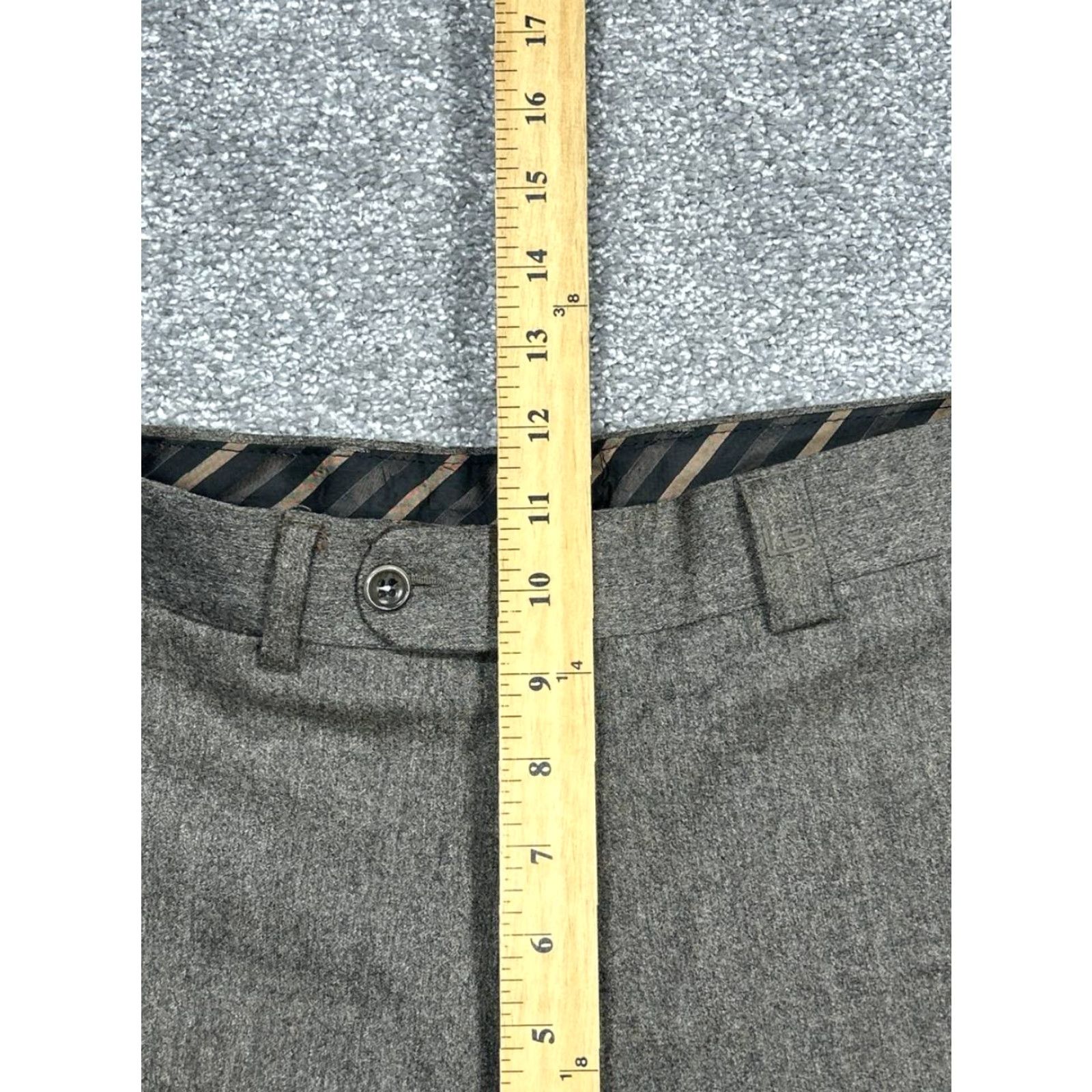 BREDA Leandro Bustos Dress Pants Mens 34 Brown Virgin Wool 90s Knit Flat Front Regular Full-Length 29in Inseam Pants Shirt? Size US 34 / EU 50 - 4 Thumbnail