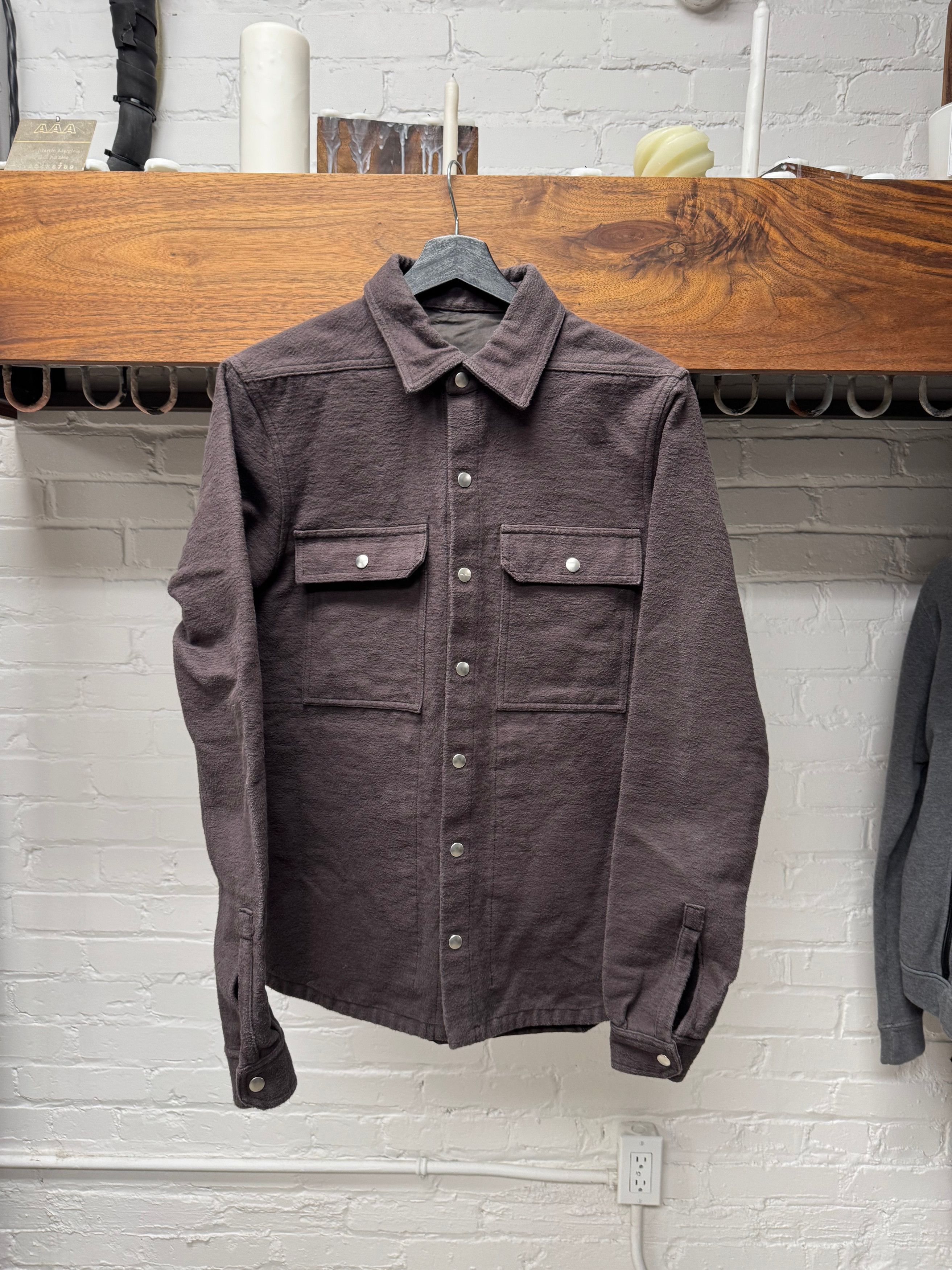 Rick Owens AW2020 Rick Owens ‘Performa’ Brushed Heavy Cotton Work Shirt Size US M / EU 48-50 / 2 - 1 Thumbnail