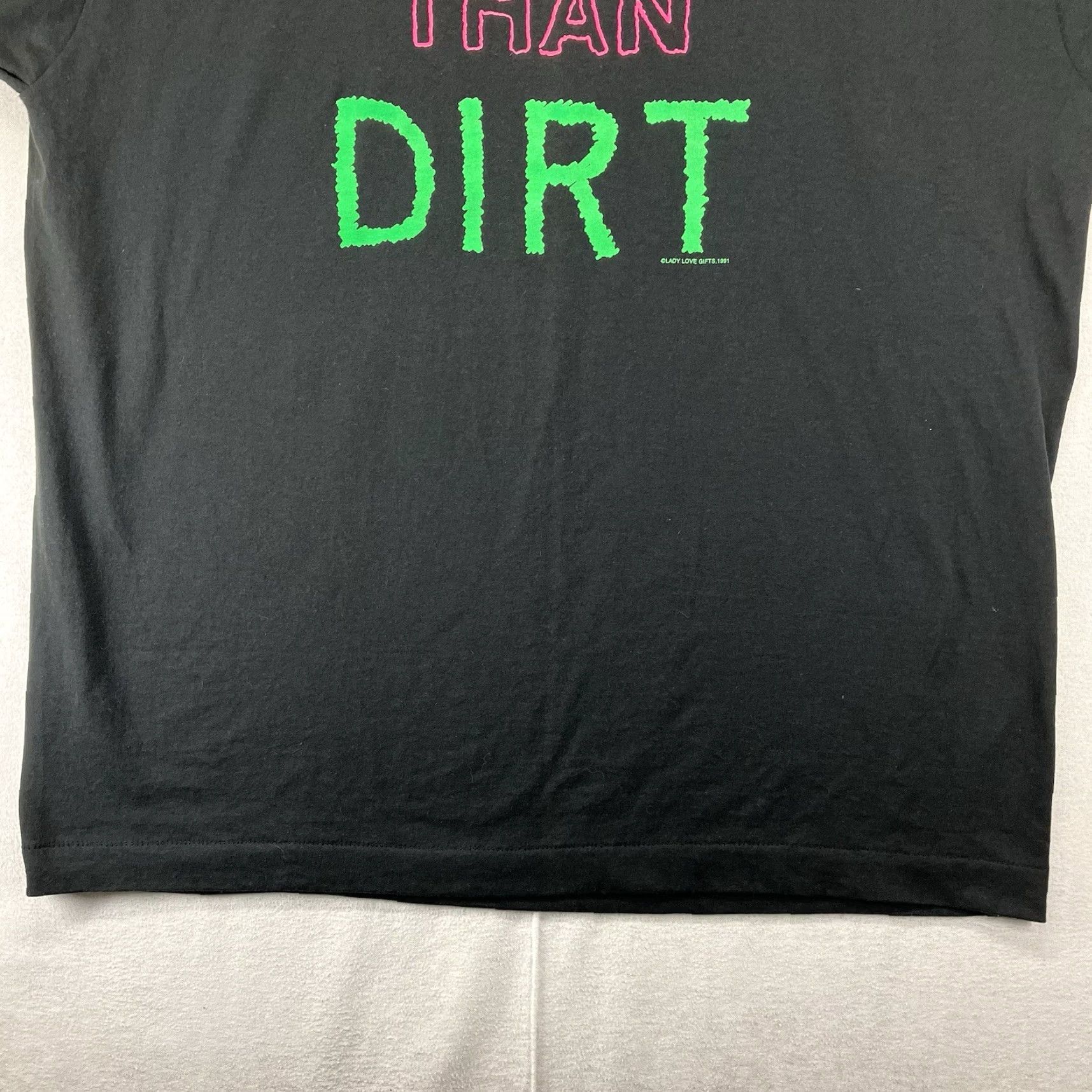 Fruit Of The Loom VINTAGE Fruit of the Loom T-Shirt XL Black Graphic Print Neon Funny 90s Adventure Time USA Mens Size US XL / EU 56 / 4 - 7 Thumbnail