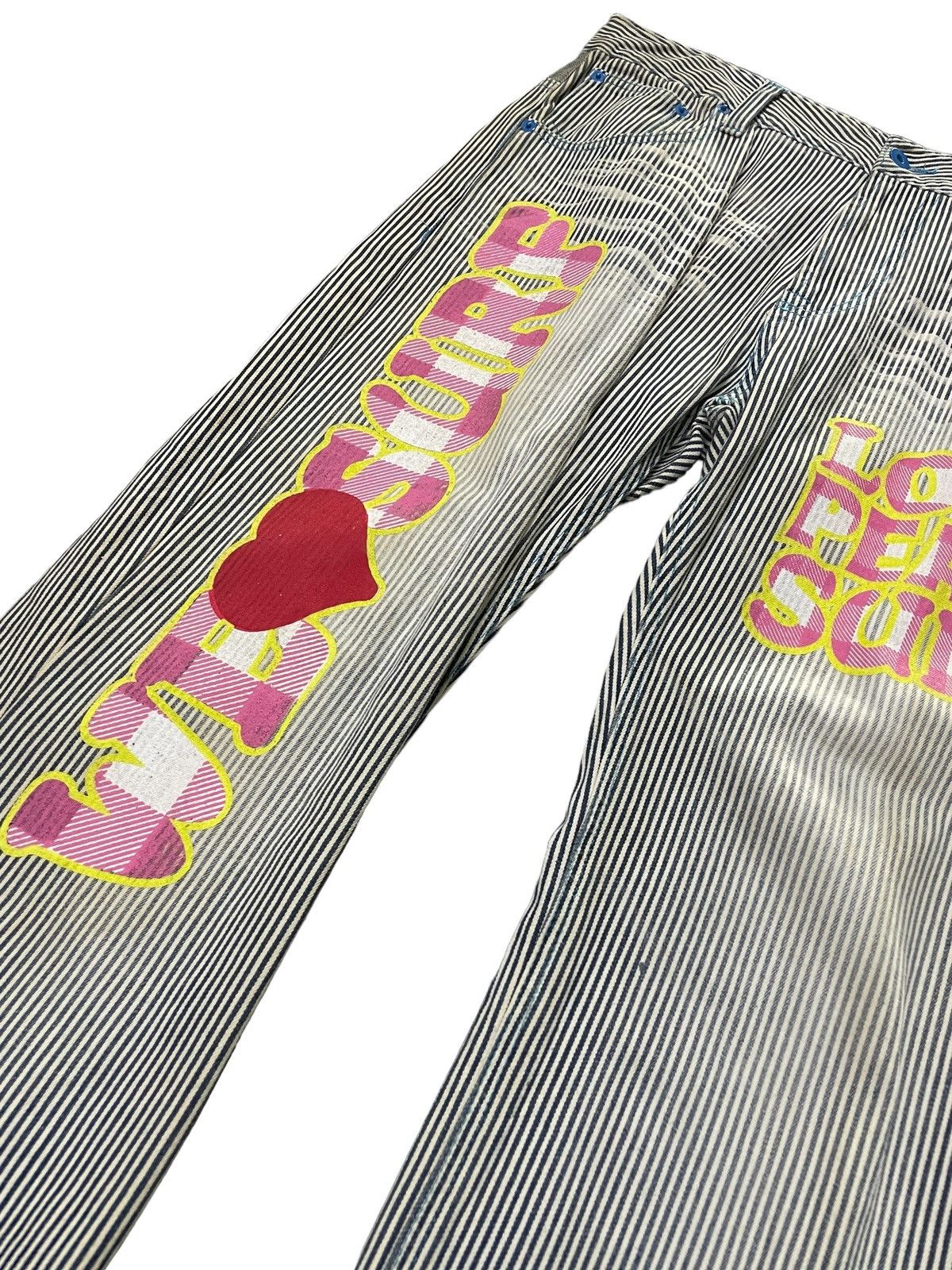 Hysteric Glamour Clone Devgru Hickory Stripe Love Surf Denim Pants Size US 34 / EU 50 - 11 Thumbnail