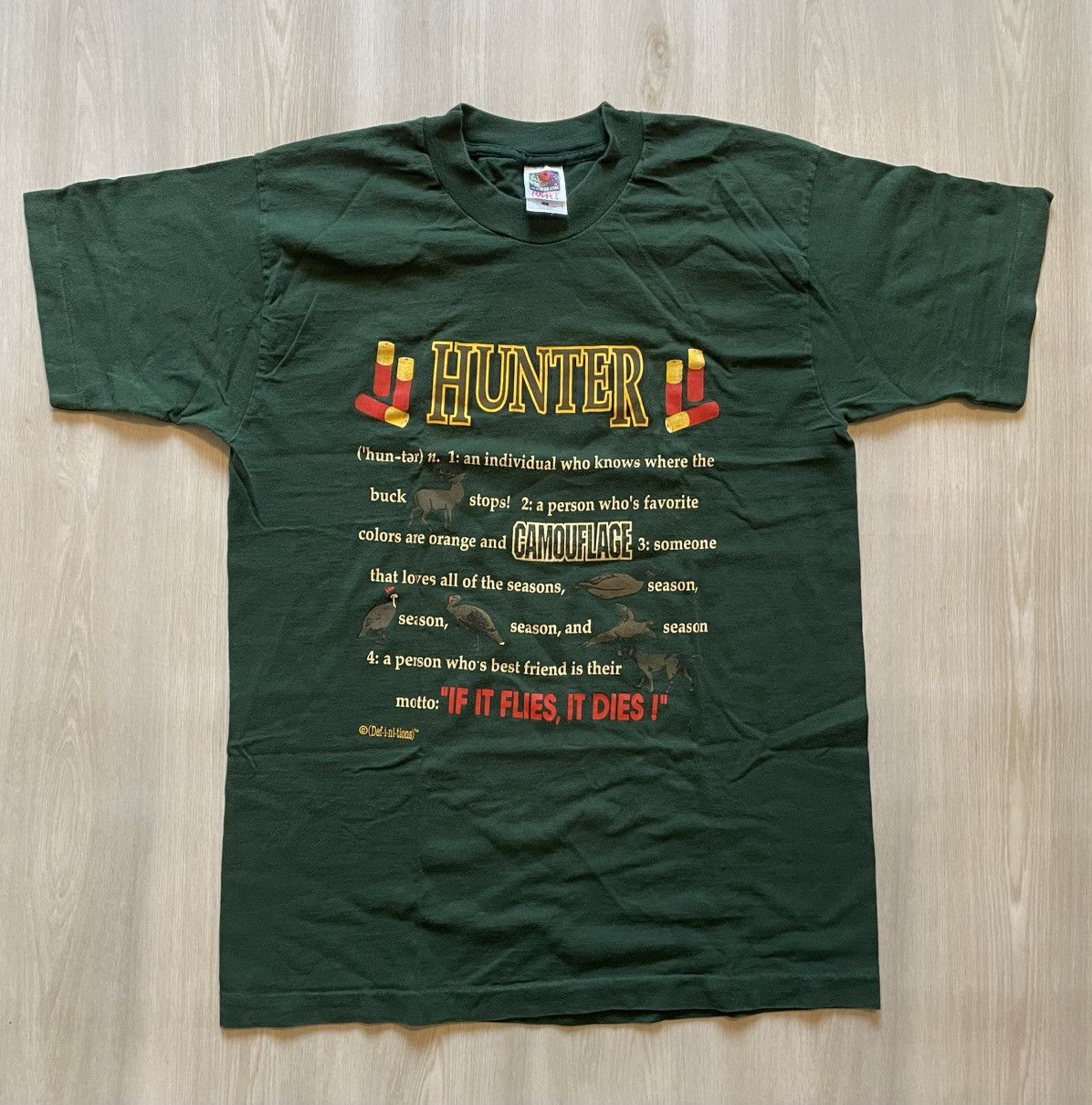 Vintage Vintage 90s Hunter Humor Tee Sz Large 20.5x29 Size US L / EU 52-54 / 3 - 2 Thumbnail