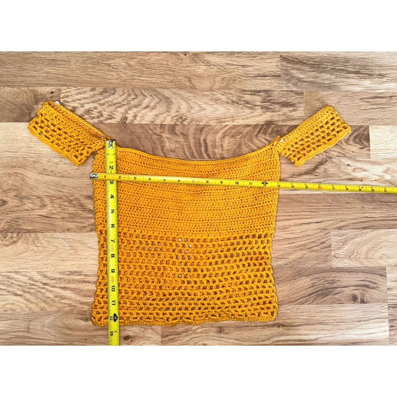 Vintage VINTAGE Charlotte Russe Beach Yarn Crochet Style Top Yellow Size S Y2K Size S / US 4 / IT 40 - 4 Thumbnail
