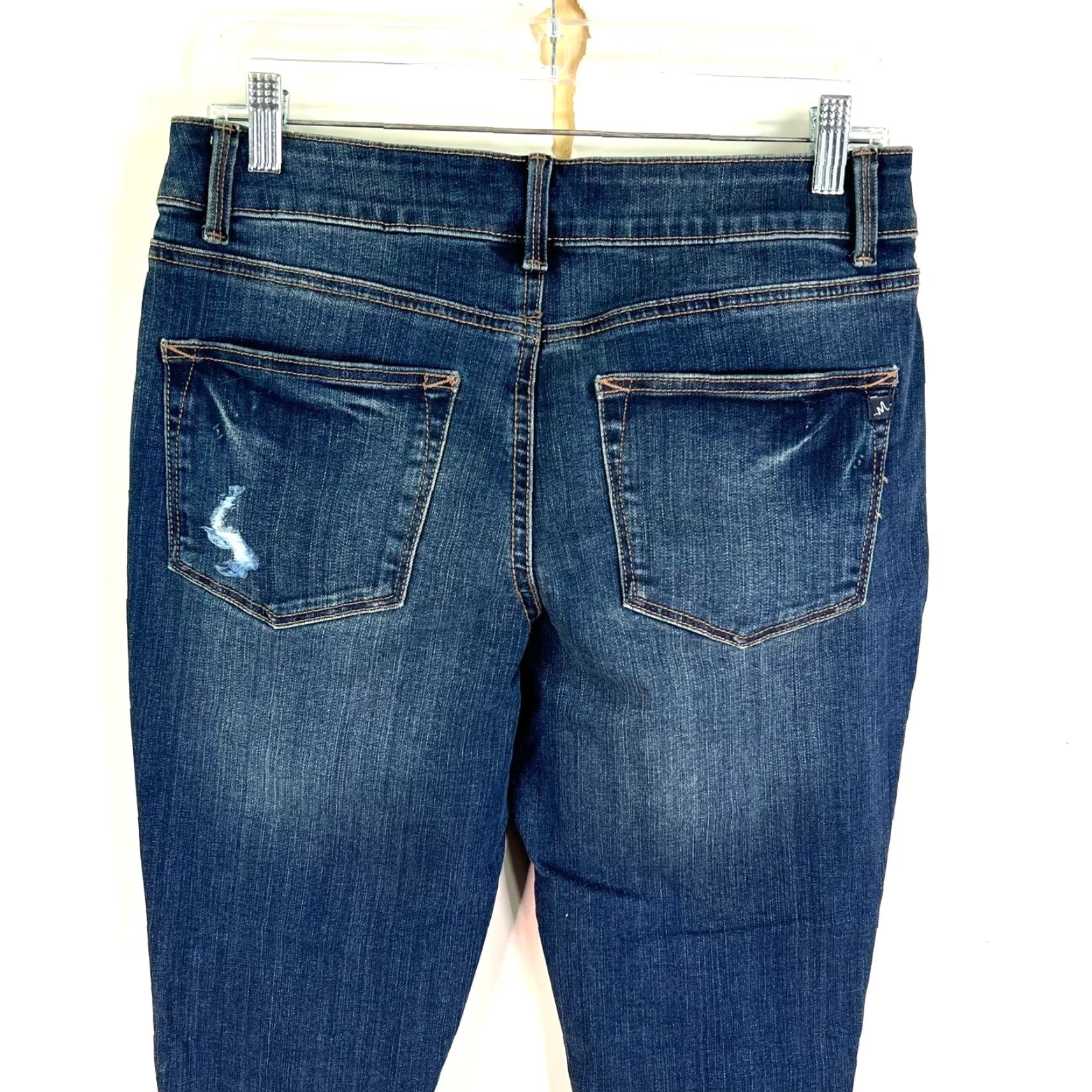 Vintage Maurices M. Jeans Denim Skinny High Rise Distressed Blue Womens Size M Jeans Size 32" / US 10 / IT 46 - 6 Thumbnail