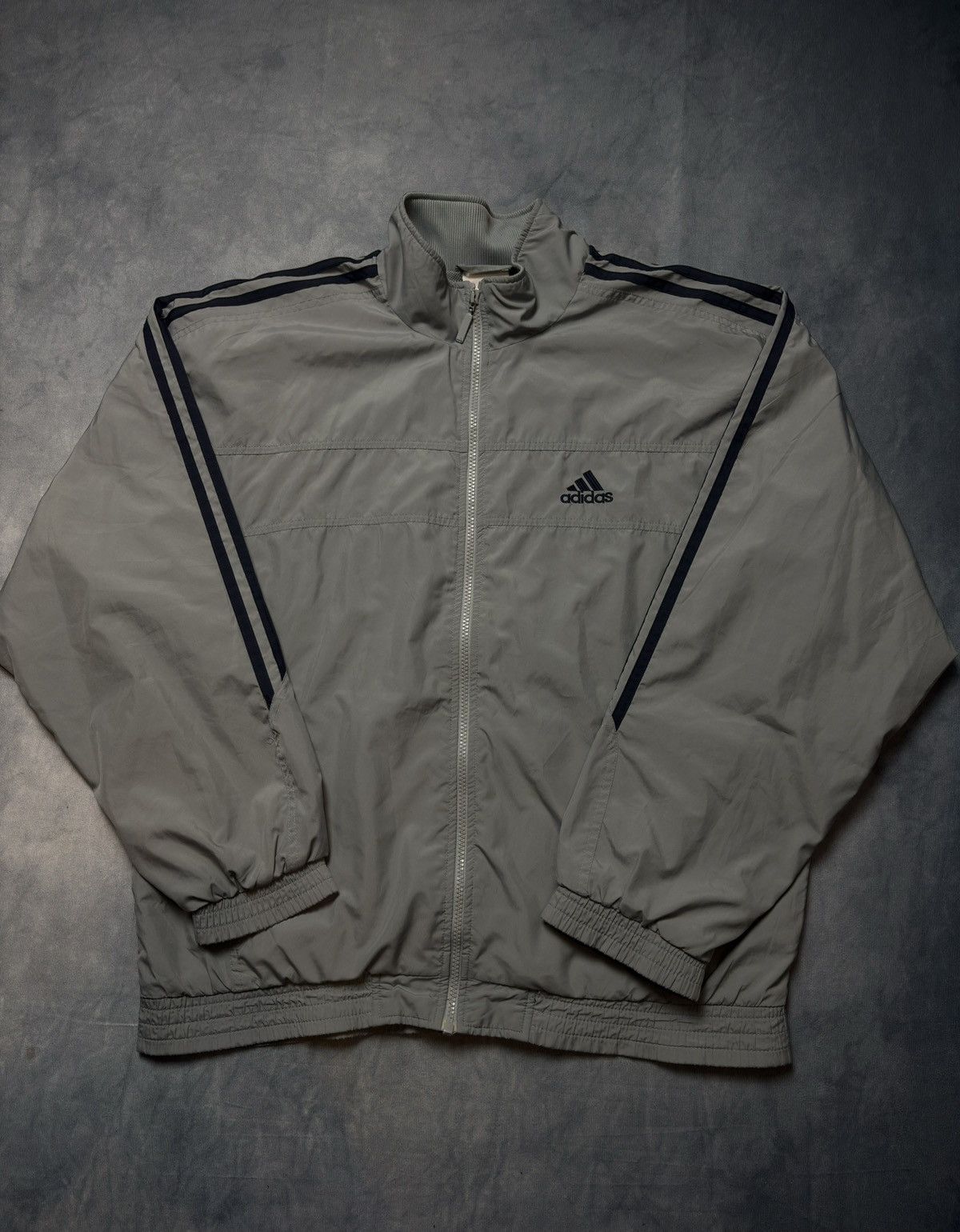 Adidas × Vintage Adidas Track Jacket – Grey – Size L – Vintage Windbreaker Size US L / EU 52-54 / 3 - 1 Thumbnail