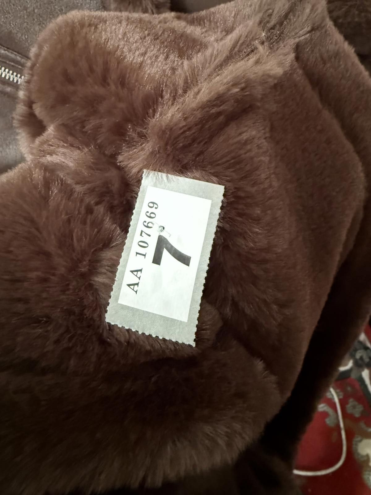 Unknown London Brown Faux Fur Lined Coat Size ONE SIZE - 2 Thumbnail