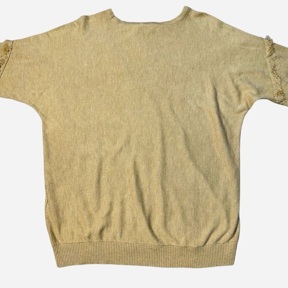 Chicos NWT New Chico's Tan Fringe Sweater Size 2 US L Size L / US 10 / IT 46 - 5 Thumbnail