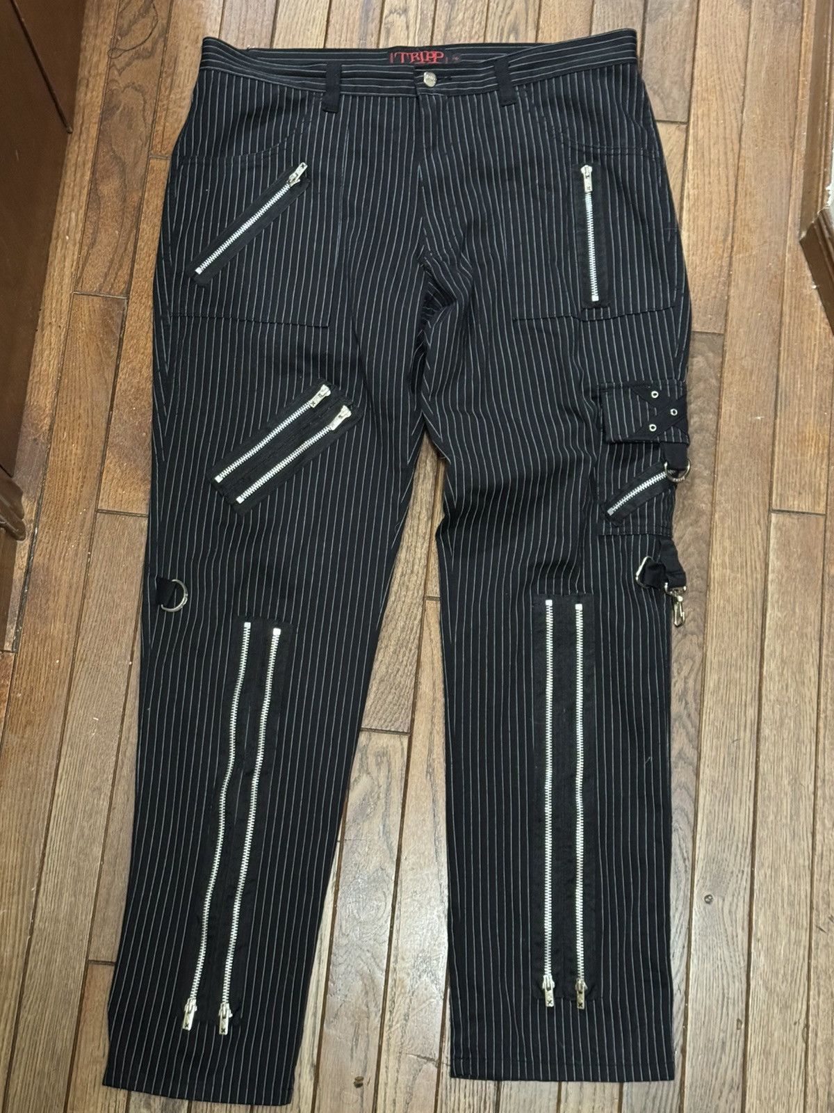 Tripp NYC Tripp NYC Pin Stripped Pants 36 Size US 36 / EU 52 - 2 Thumbnail