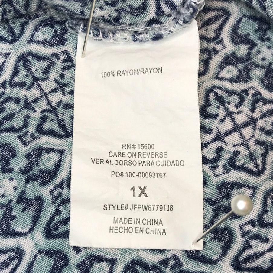 Other Mason & Belle Geometric V-neck Long Sleeve Blouse 1X Size XL / US 12-14 / IT 48-50 - 5 Thumbnail