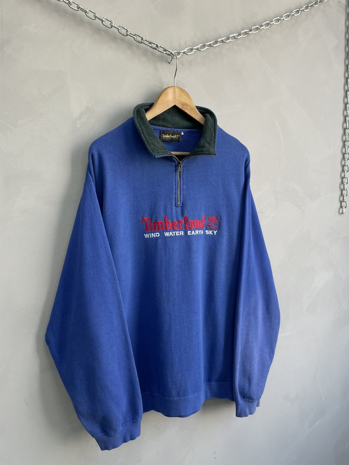 Timberland Hype streetwear y2k big logo Timberland 1/3 zip sweatshirt Size US XL / EU 56 / 4 - 2 Thumbnail