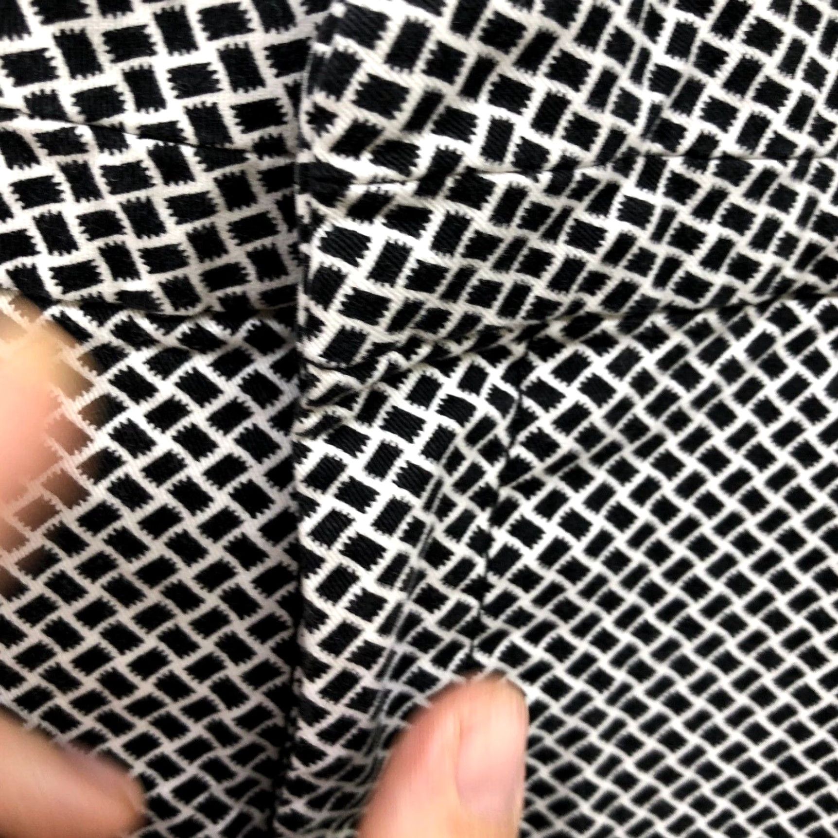 Gap GAP Slim City Pants Women 10 Black White Printed Khakis Mid Rise Zip Fly Stretch Womens Size 32" / US 10 / IT 46 - 5 Thumbnail