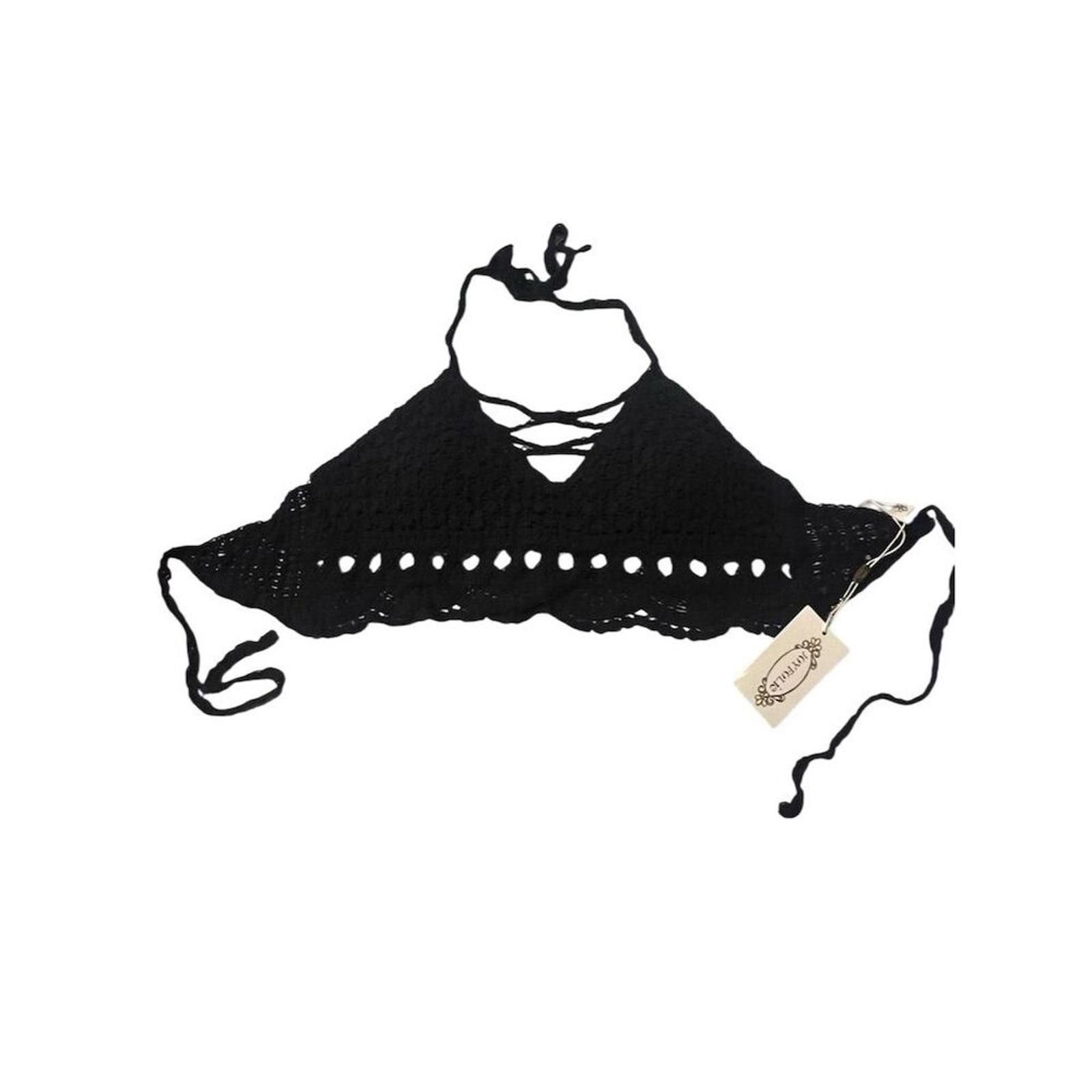 Other Joyfolie Women's Black Crochet Camisole Tank Top M Summer Size M / US 6-8 / IT 42-44 - 5 Thumbnail