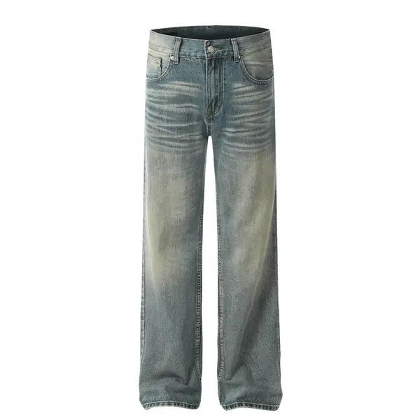 Vintage American men's distressed straight gradient washed jeans Size US 32 / EU 48 - 7 Thumbnail