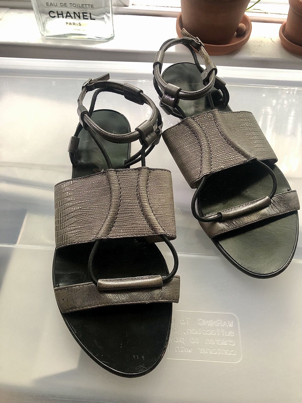Lanvin Lanvin SS2011 Silver Leather Gladiator Sandals Size US 9.5 / IT 39.5 - 4 Thumbnail