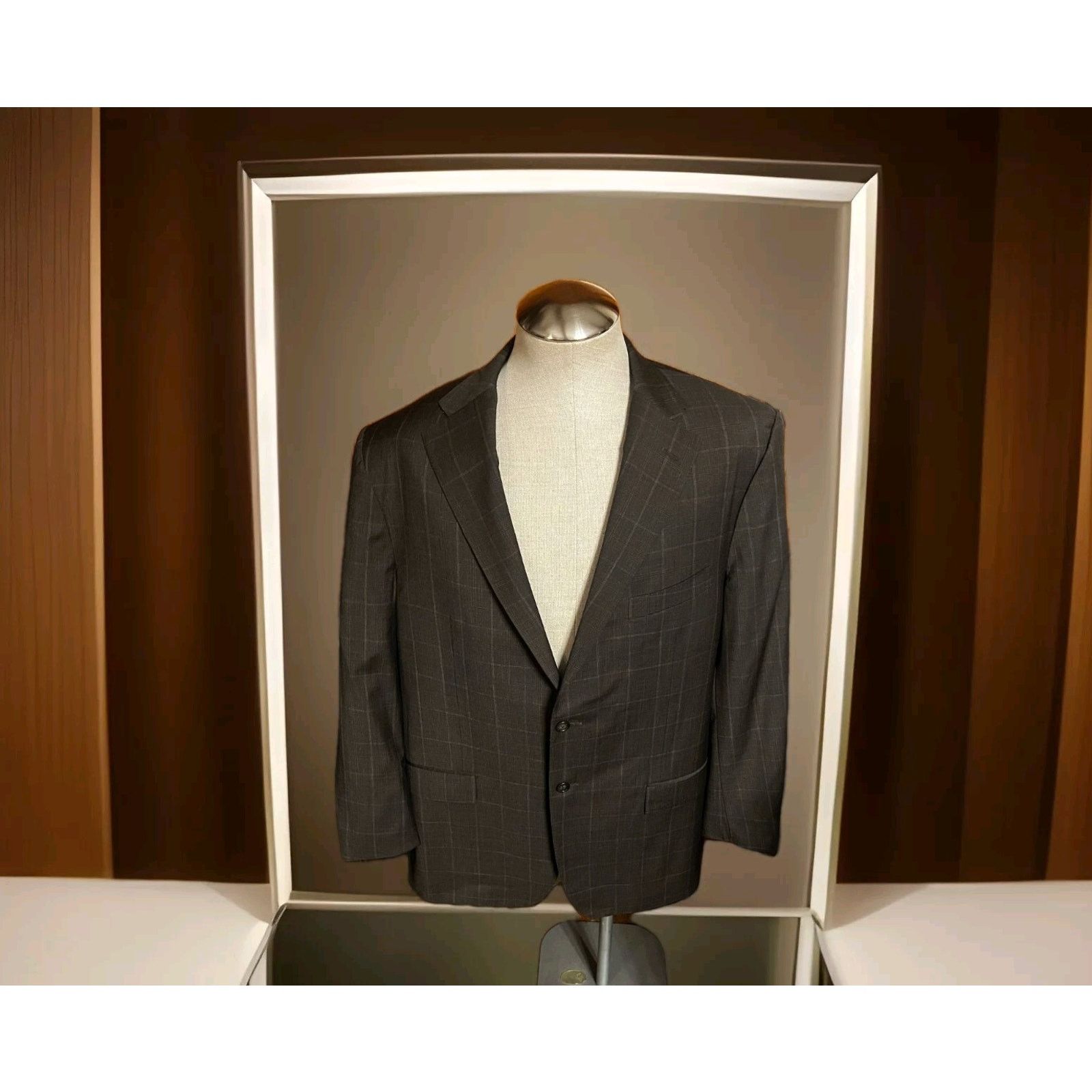 Corneliani Corneliani Brown 100% Virgin Wool Jacket Mens Size 48L US Size 48L - 1 Thumbnail