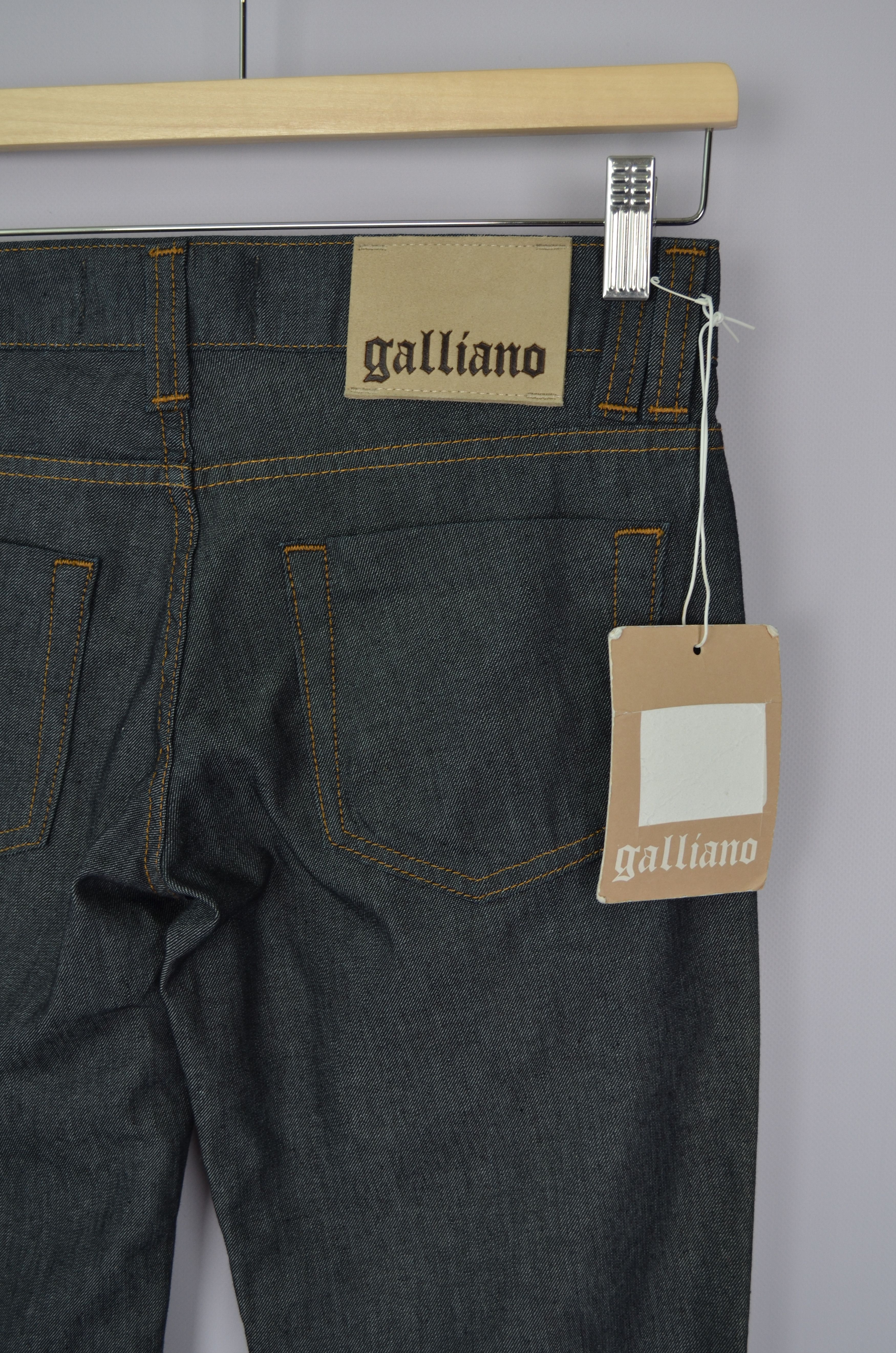 Designer × John Galliano Galliano Luxury Women's Dark Blue Denim Jeans Size 26/27 Size 26" / US 2 / IT 38 - 8 Thumbnail