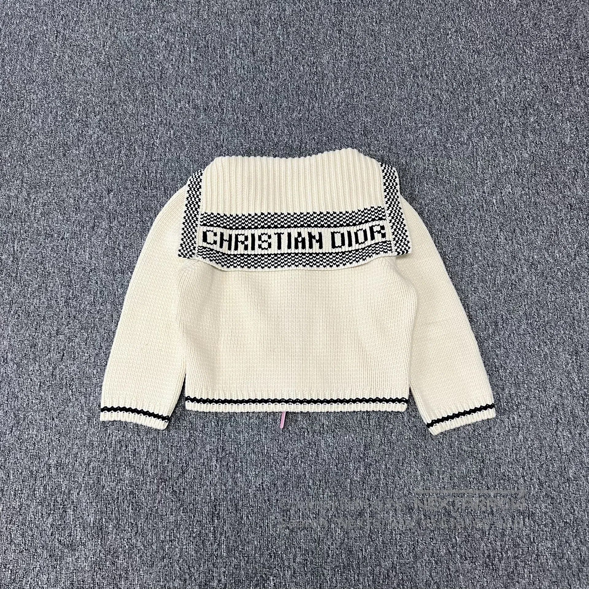Dior Dior Letter slogan: Cashmere blended knit cardigan jacket| Size L / US 10 / IT 46 - 3 Thumbnail