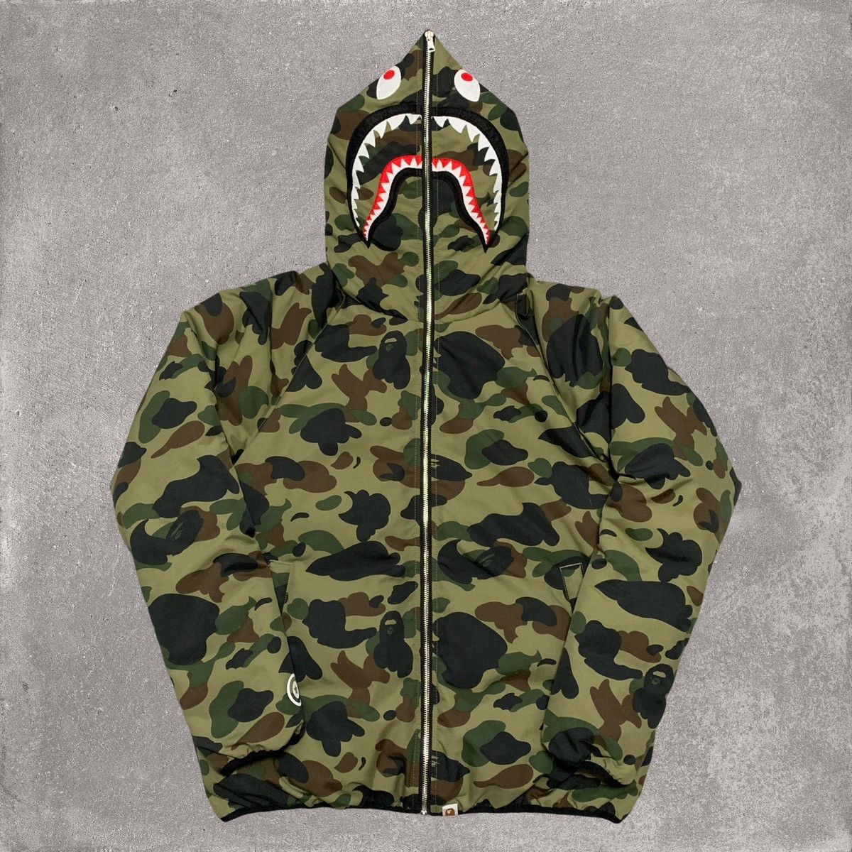 BAPE 1st Camo Down Jacket Green