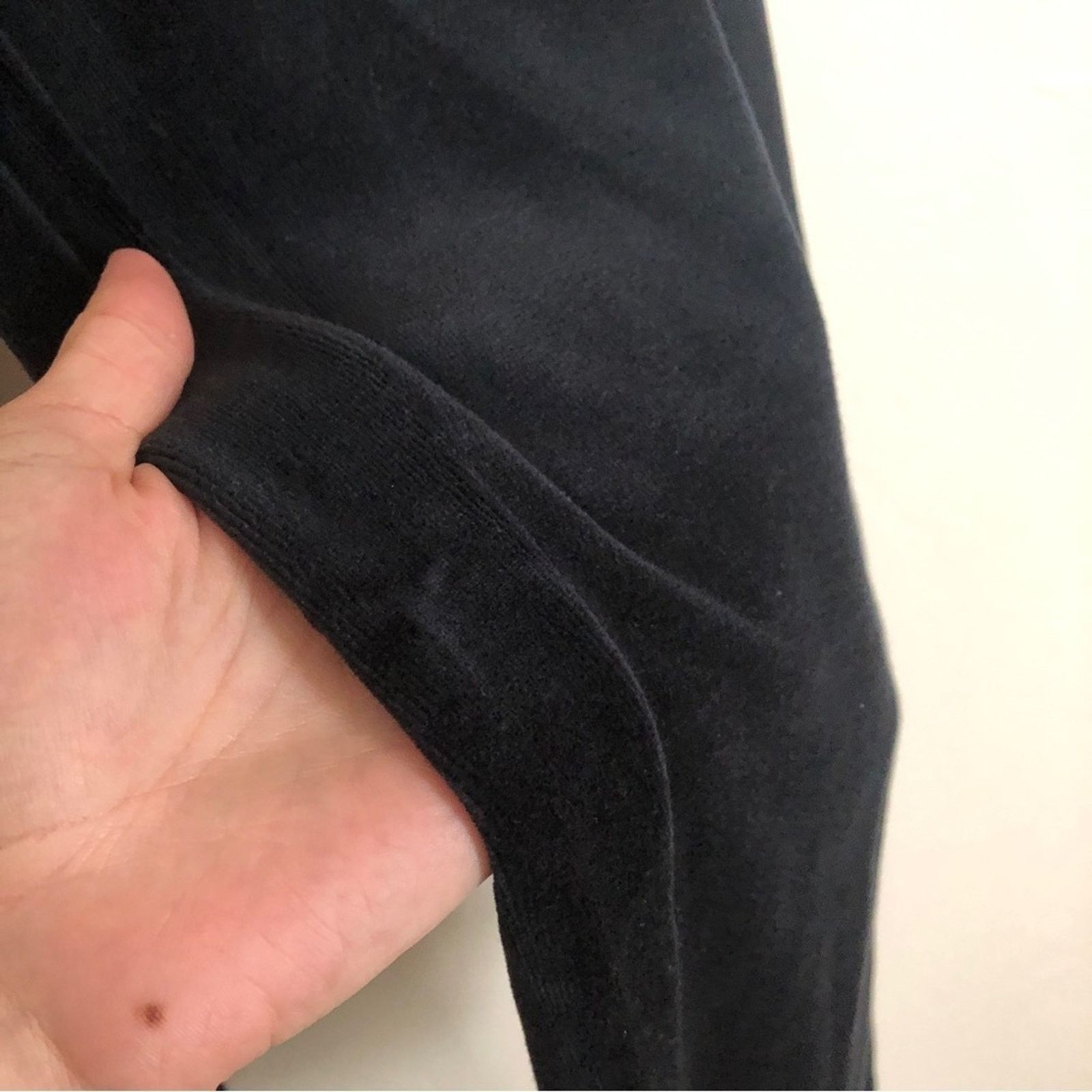 Other Onque Casuals Black Velour Velvet Sweatpants Track Pants Size 26" / US 2 / IT 38 - 6 Thumbnail