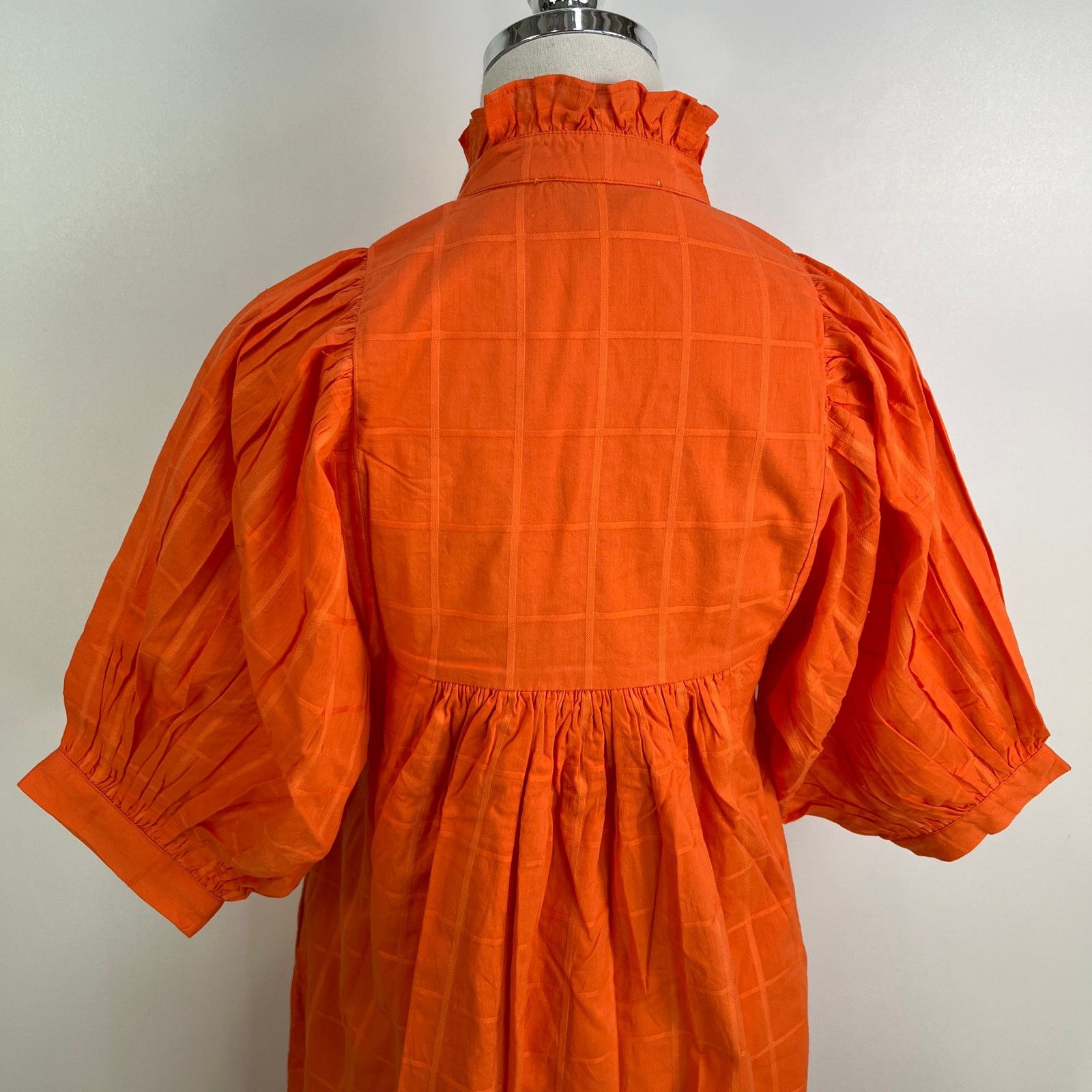 Other Never A Wallflower High Neck Dress Cobalt Blue Woven Cotton Size XS / US 0-2 / IT 36-38 - 8 Thumbnail