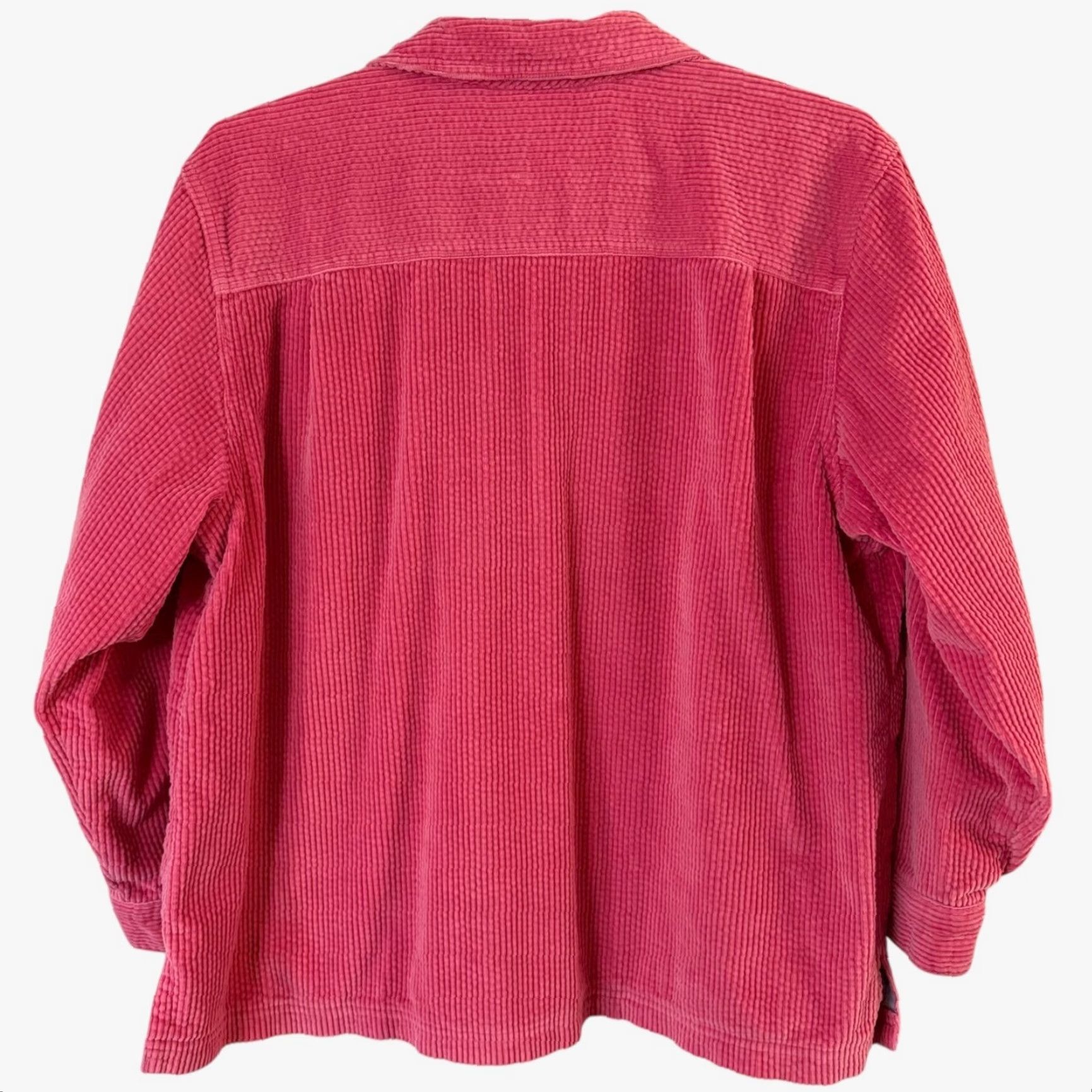 Vintage L.L. Bean Corduroy Shirt Jacket Pink Women's XL Petite Shacket Button-Up Lined Flannel Pockets Corduroy Shacket Womens Small to XL Size XL / US 12-14 / IT 48-50 - 4 Thumbnail