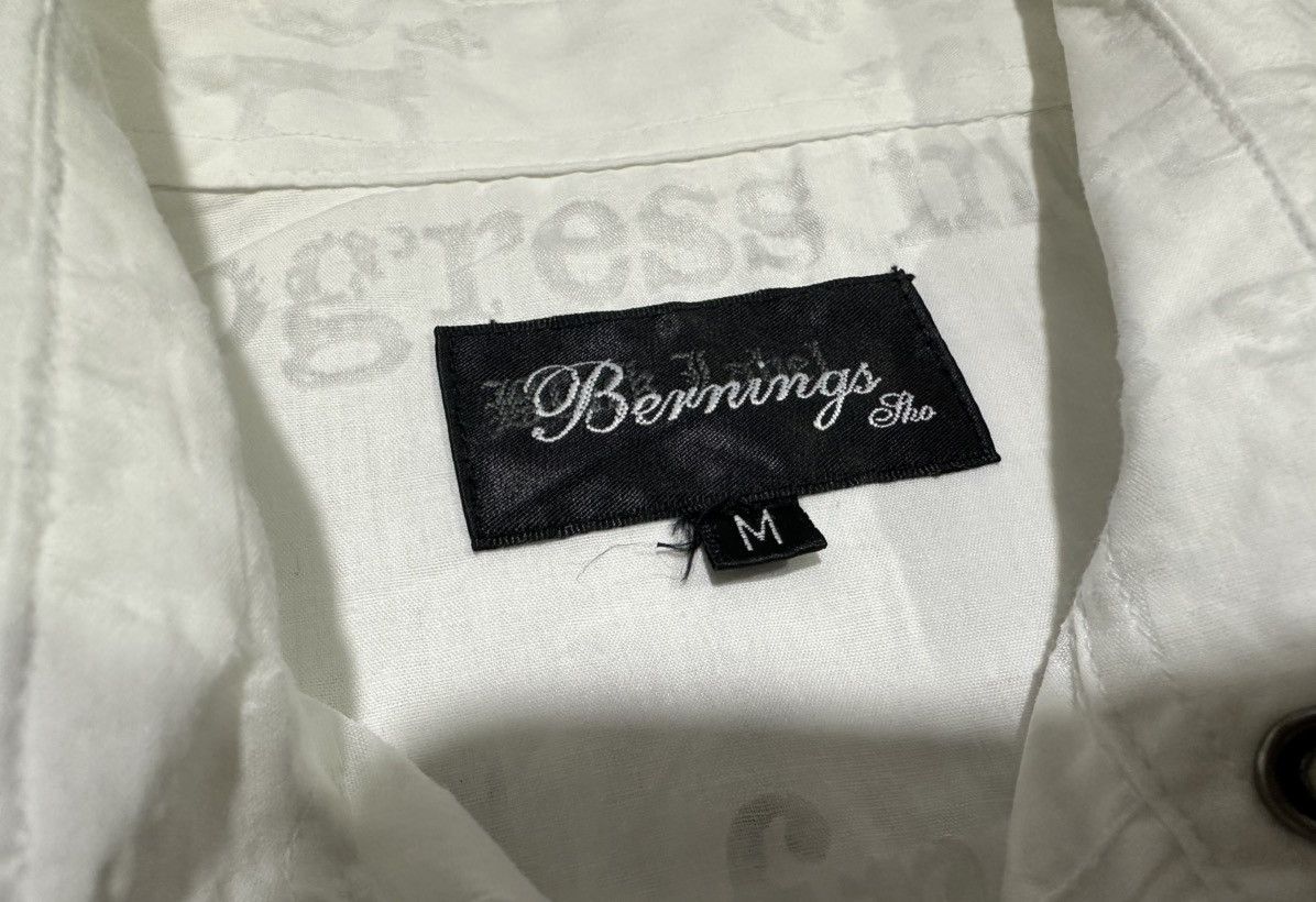 BERNINGS SHO 🔥Rare Y2K Berning Sho Poem Shirt Long Sleeve Size US M / EU 48-50 / 2 - 7 Thumbnail