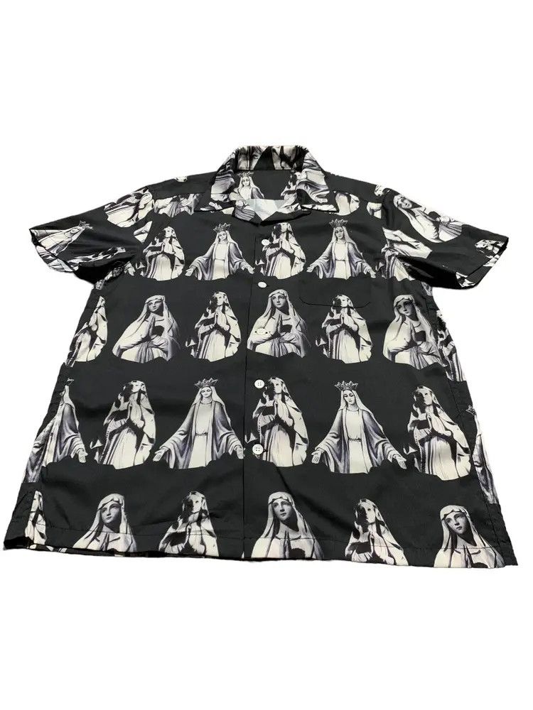 Vintage Vintage Virgin Mary over print camp collar shirt Size US L / EU 52-54 / 3 - 2 Thumbnail