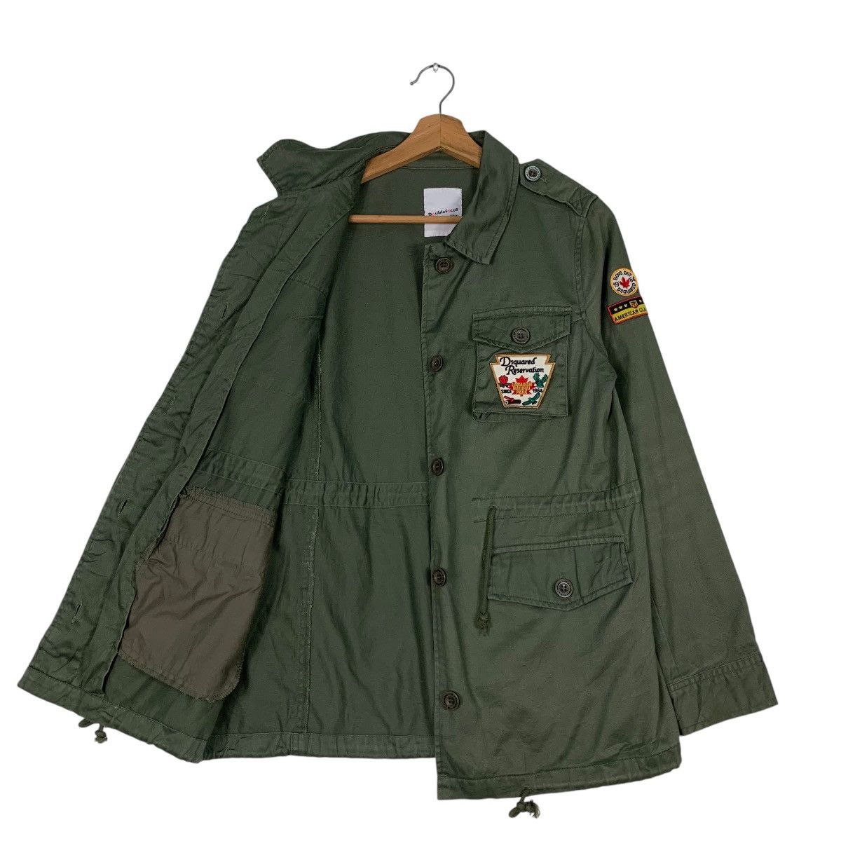 Japanese Brand DOUBLEFOCUS Dsquared Patches Field Jacket #1237-C56 Size US L / EU 52-54 / 3 - 9 Thumbnail