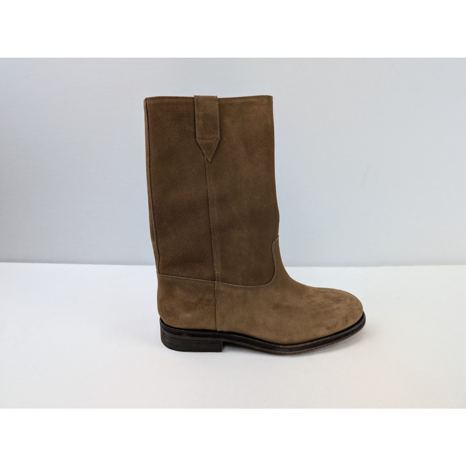 Officine Generale o1rshd1 Gray Boots Suede Leather High Boots in Mustard Olive Size US 10 / EU 43 - 3 Thumbnail