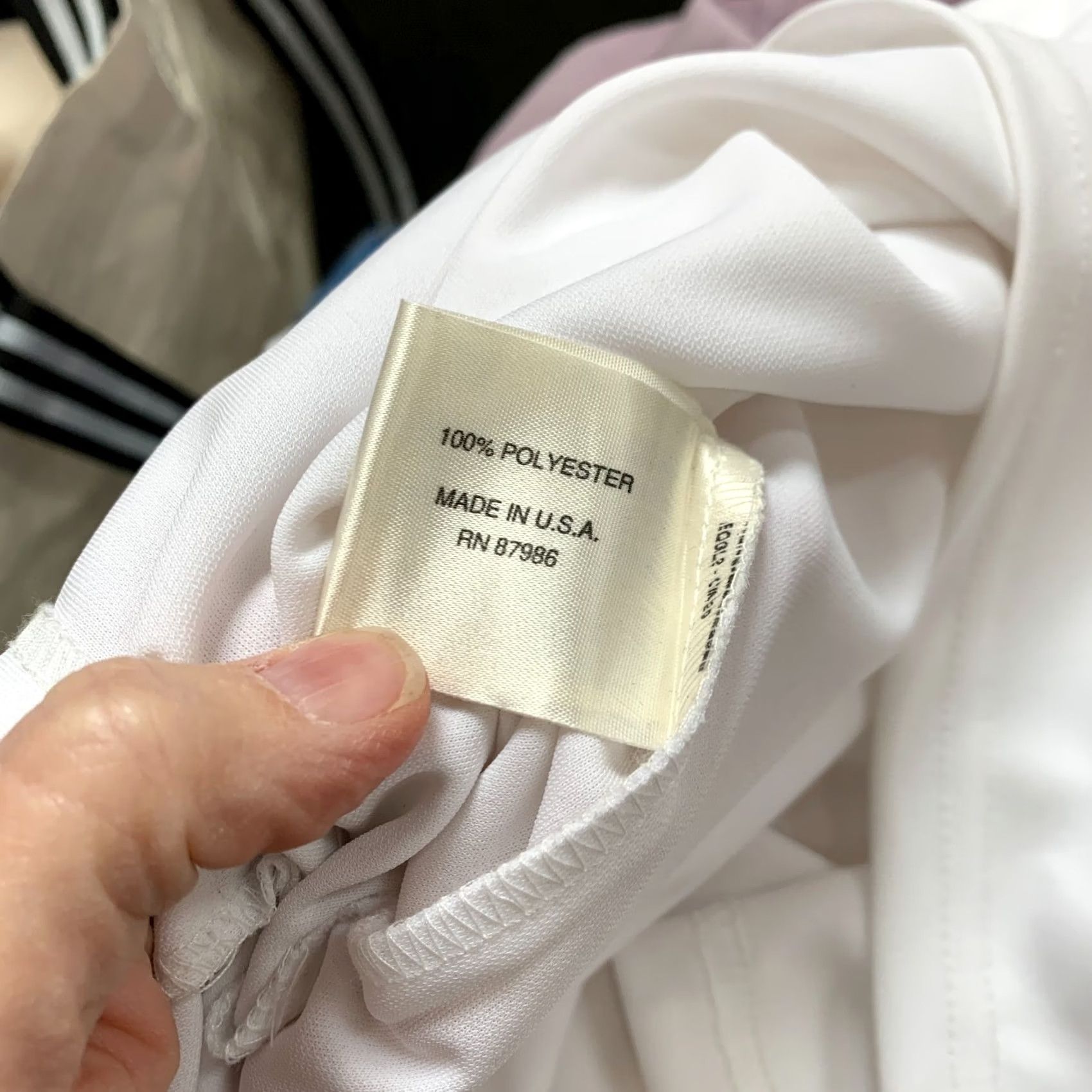 Equipment VINTAGE Basic Equipment White Blouse Shirt XL Women’s Long Sleeve Round Neck Pullover Casual Sheer with Shoulder Pads Size XL / US 12-14 / IT 48-50 - 7 Thumbnail