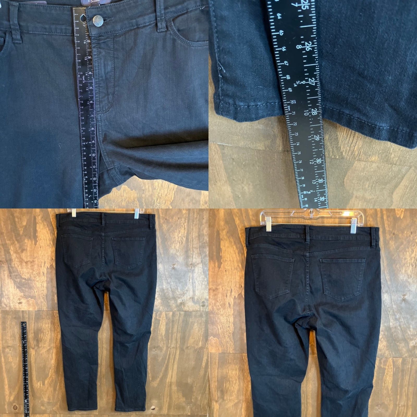 NYDJ VINTAGE NYDJ Womens Jeans Black Jessica Boyfriend Relaxed Fit Lift And Tuck Tech 14 Size 36" / US 14 / IT 50 - 8 Thumbnail