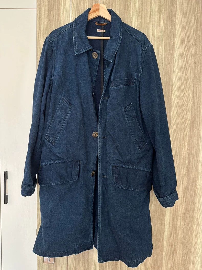 Kapital Vintage Denim Coat with Ethnic Lining Size US L / EU 52-54 / 3 - 1 Thumbnail