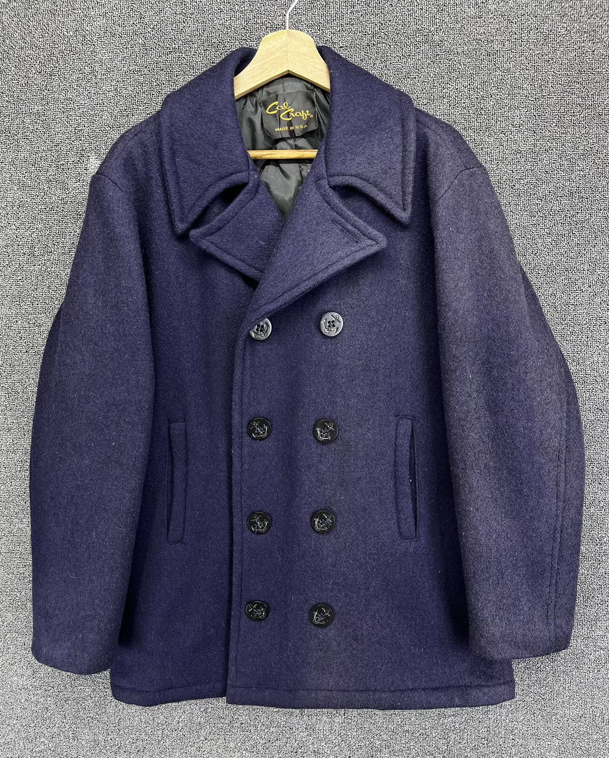 Vintage Vintage Cal Craft Double Breasted Wool Jacket Size US M / EU 48-50 / 2 - 1 Thumbnail