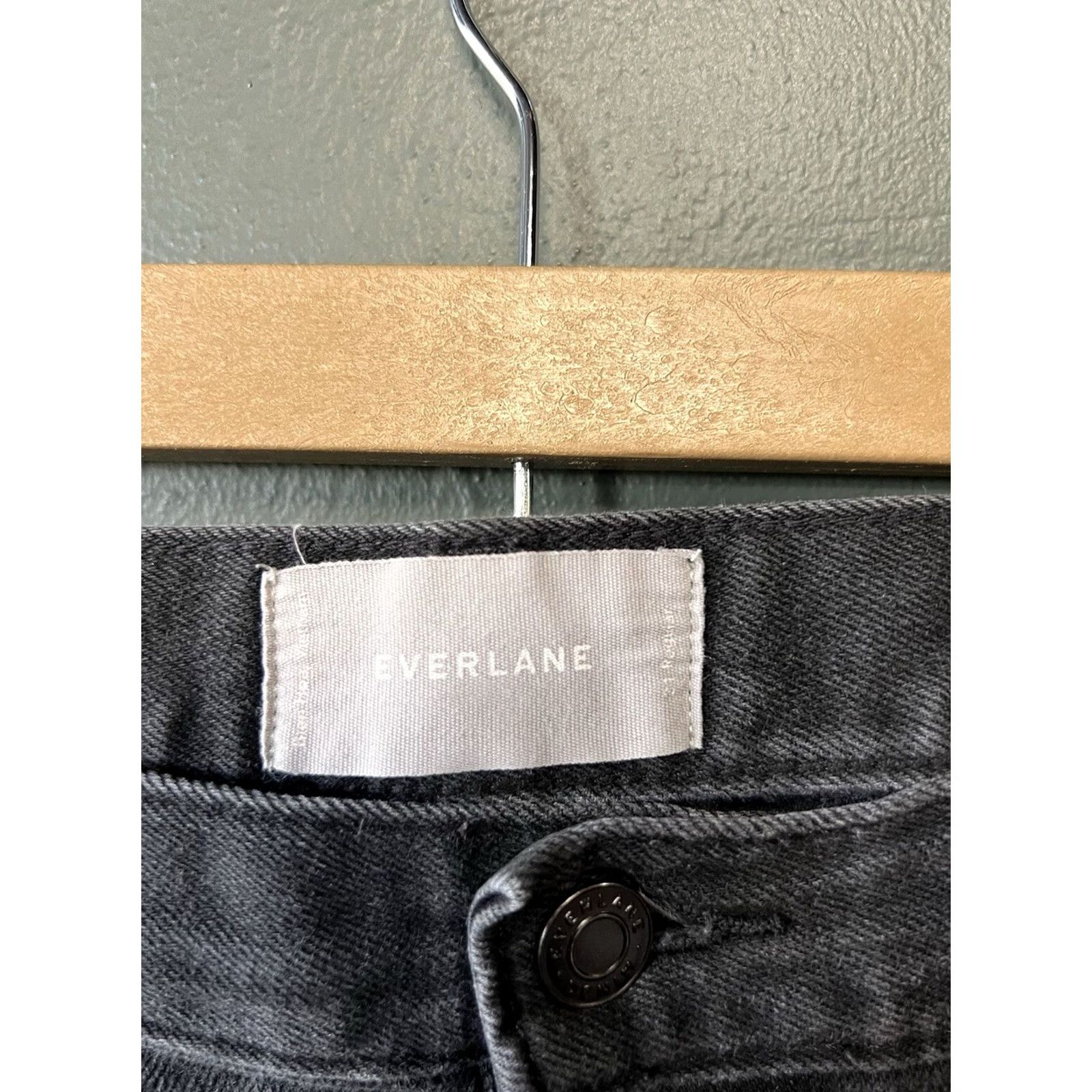 Everlane Everlane Jeans Women Black Denim Straight Leg Size 31 Regular Size 24" / US 00 / IT 34 - 3 Thumbnail