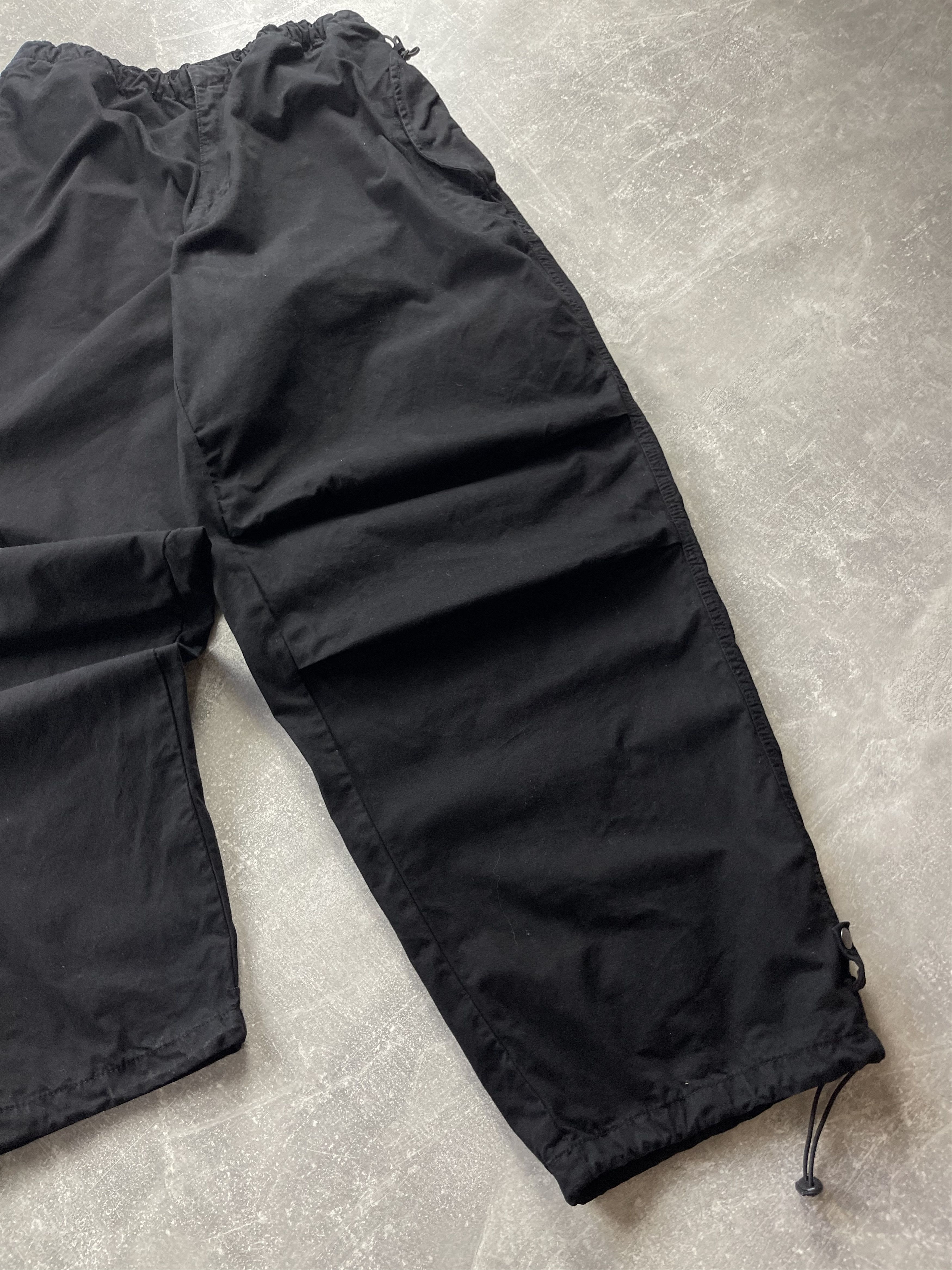 Japanese Brand Black cotton gorpcore wide parachute pants drawstring Size US 32 / EU 48 - 5 Thumbnail