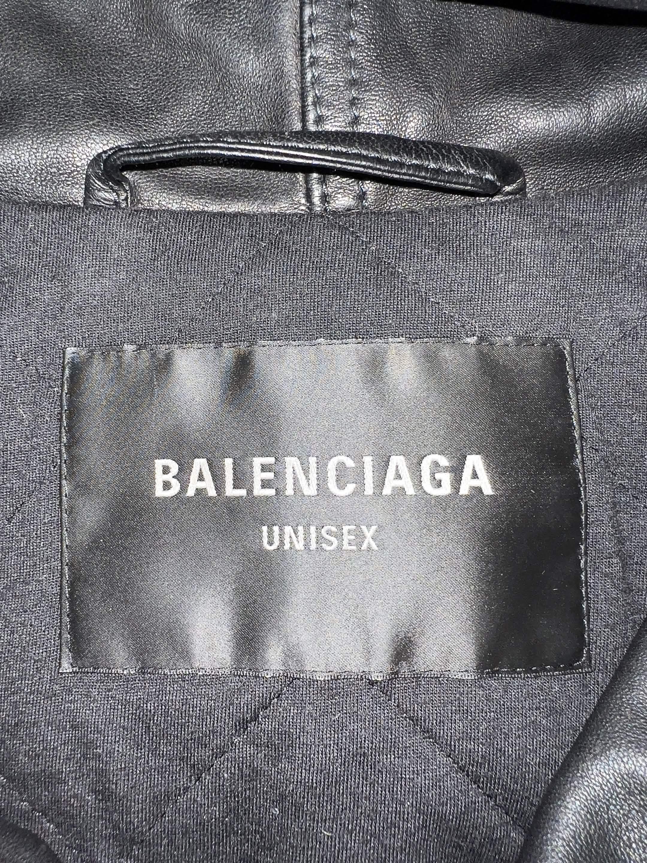 Balenciaga Balenciaga Leather Hoodie (Denma) Size US M / EU 48-50 / 2 - 5 Thumbnail