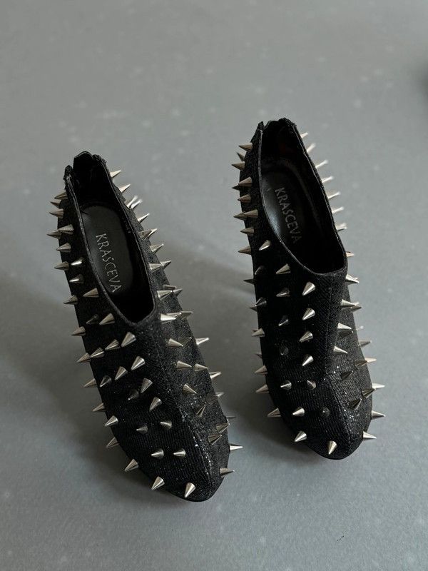 Vintage Heels with spikes Size US 9 / IT 39 - 2 Thumbnail