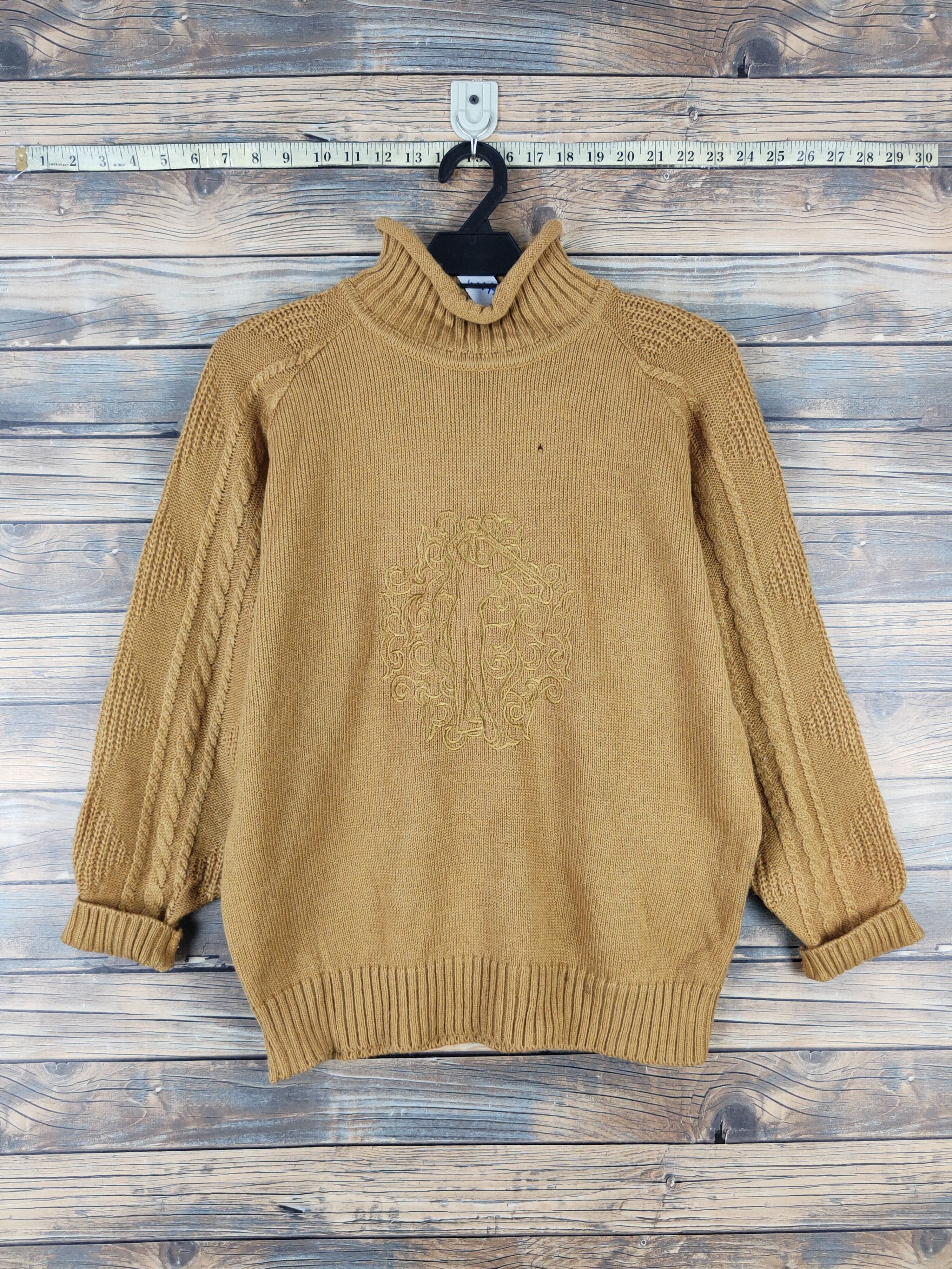 Vintage Bela Mustard Golfing Knitwear Sweatshirts #W2147 Size M / US 6-8 / IT 42-44 - 1 Thumbnail