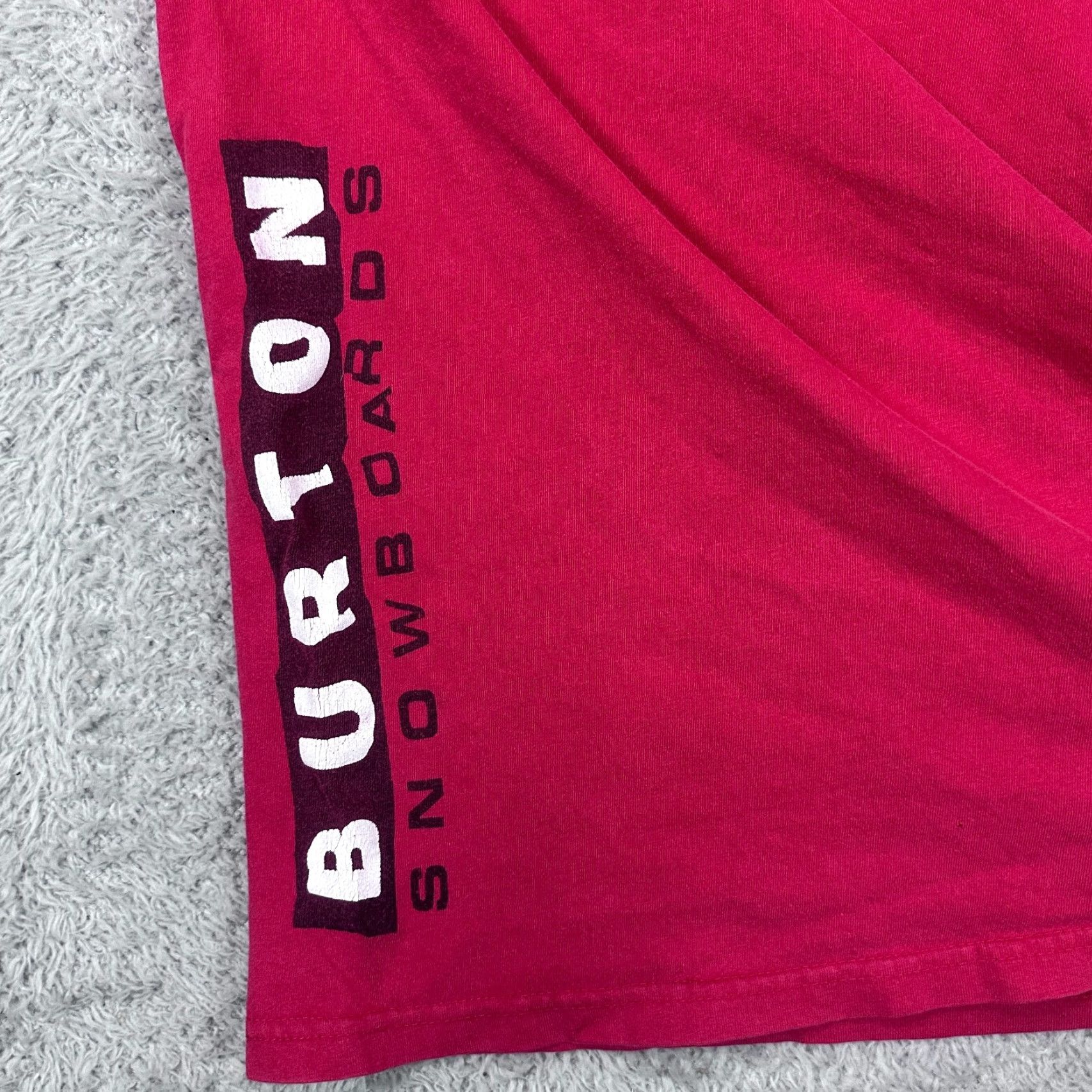 Burton Burton T-Shirt Adults L Red Crewneck Short Sleeve 100% Cotton Regular Solid Logo Vintage No Size US L / EU 52-54 / 3 - 2 Thumbnail
