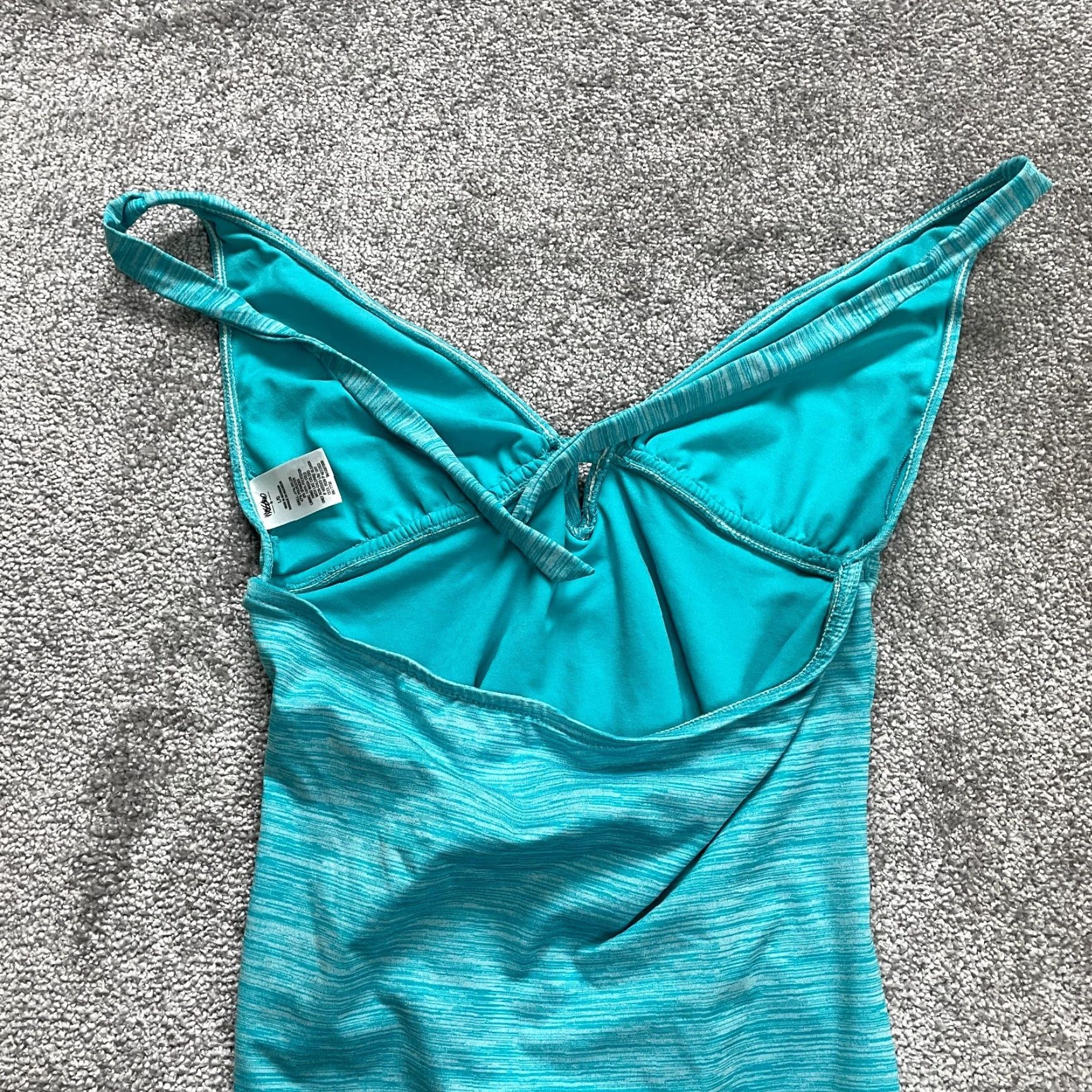 Mossimo Mossimo One Piece Swimsuit Women Large Blue Halter Backless Ruffles Bathing Suit Size L / US 10 / IT 46 - 4 Thumbnail