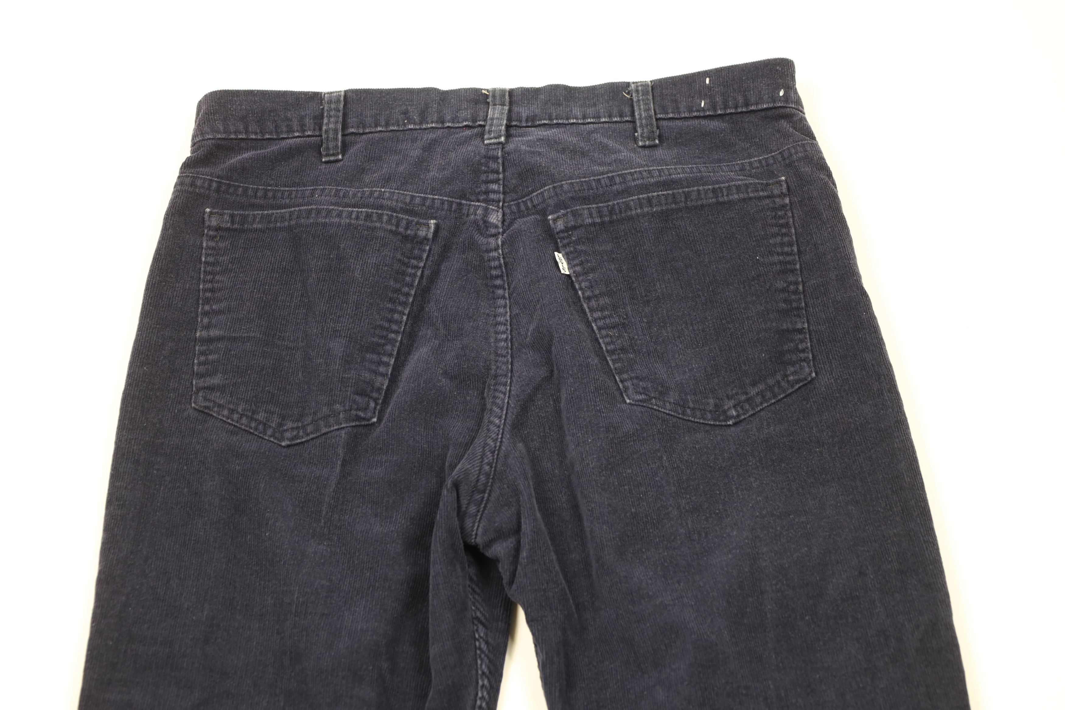 Levi's × Vintage Vintage 80s Levis Flared Corduroy Chino Pants Navy Blue USA Size US 36 / EU 52 - 11 Thumbnail