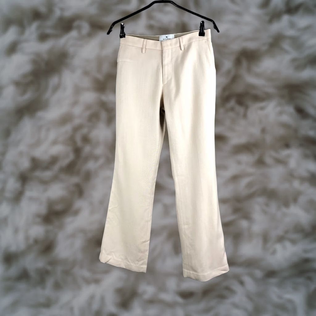 Etro ETRO Milano Pants Viscose Beige Men Size 38 Size US 38 / EU 54 - 1 Thumbnail