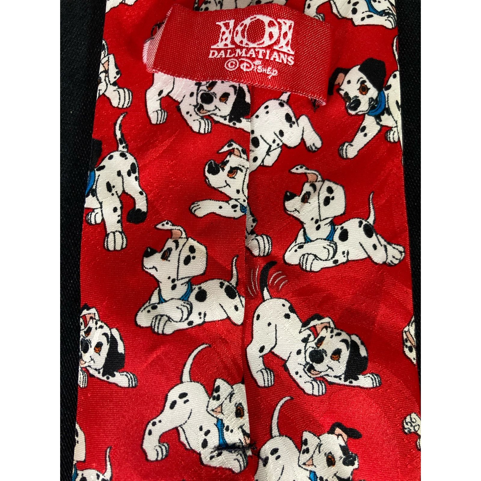 Disney Disney 101 Dalmatians Men's Necktie Red VTG 90s Characters Size ONE SIZE - 8 Thumbnail