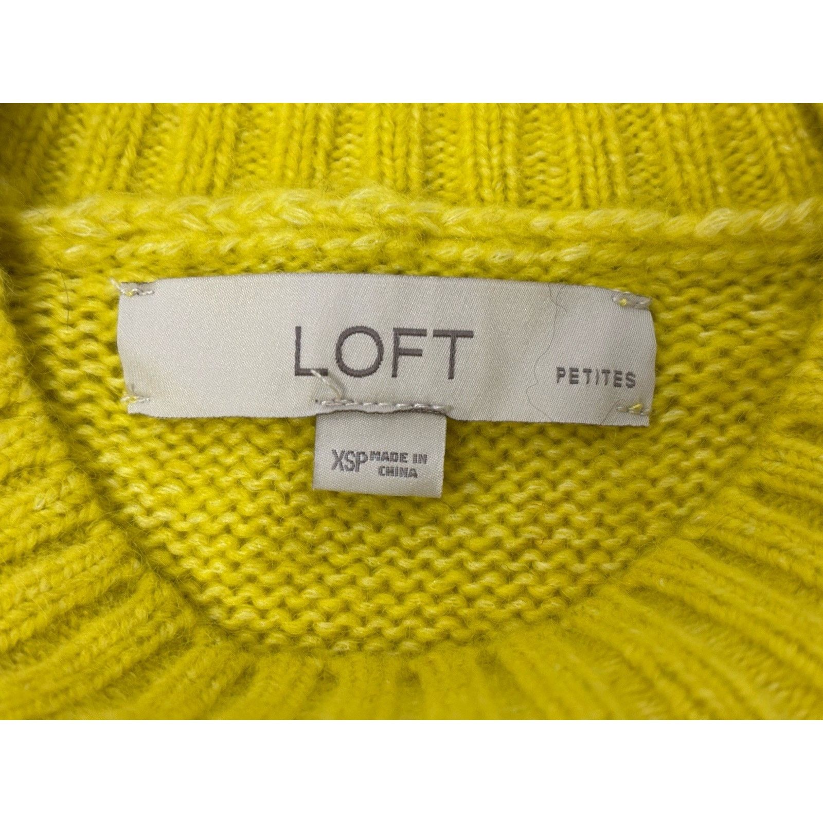 Loft LOFT Ann Taylor Pointelle Women's Long Sleeve Sweater XSP Size XS / US 0-2 / IT 36-38 - 4 Thumbnail